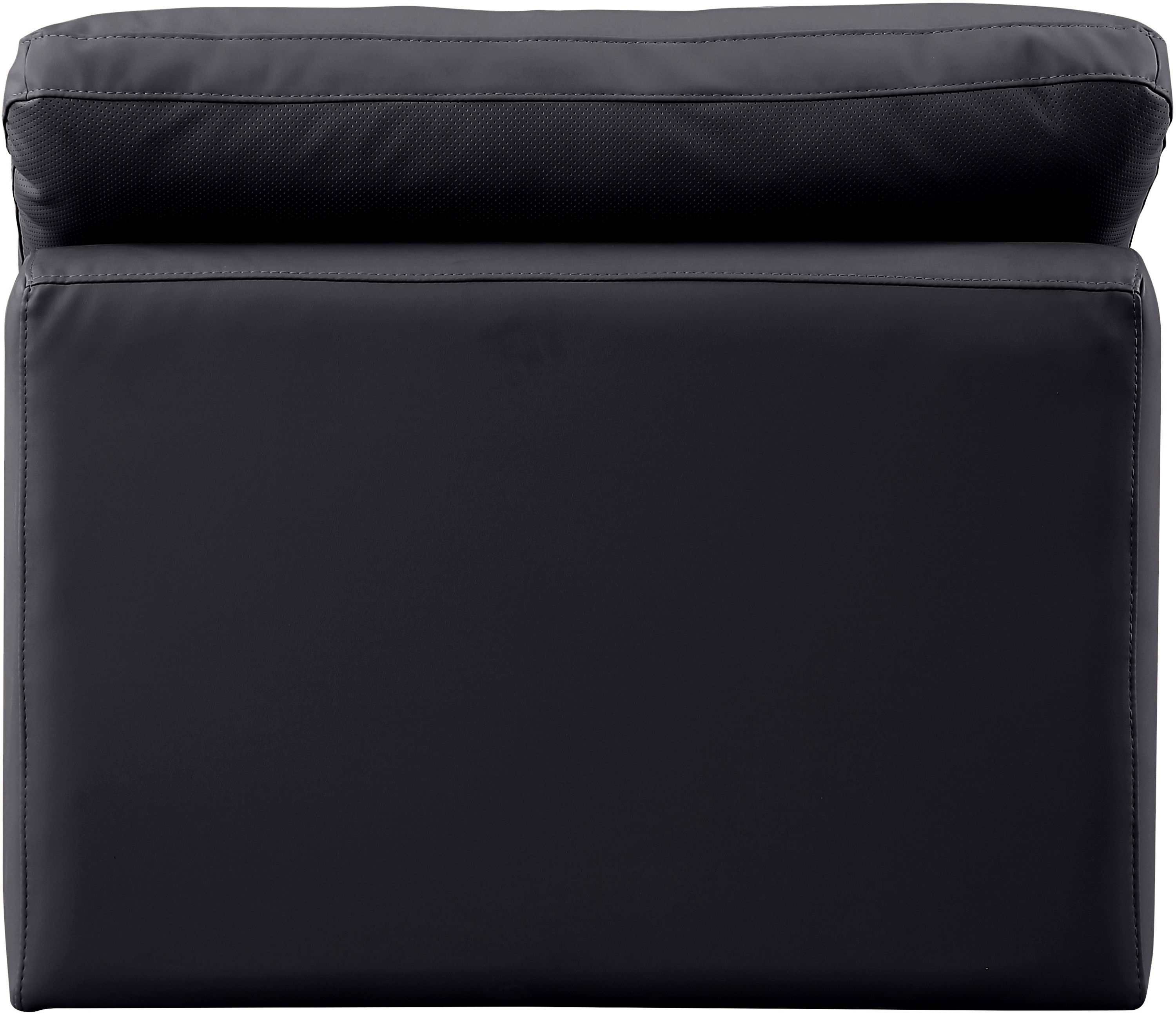 Indulge - Faux Leather Armless Chair - Black