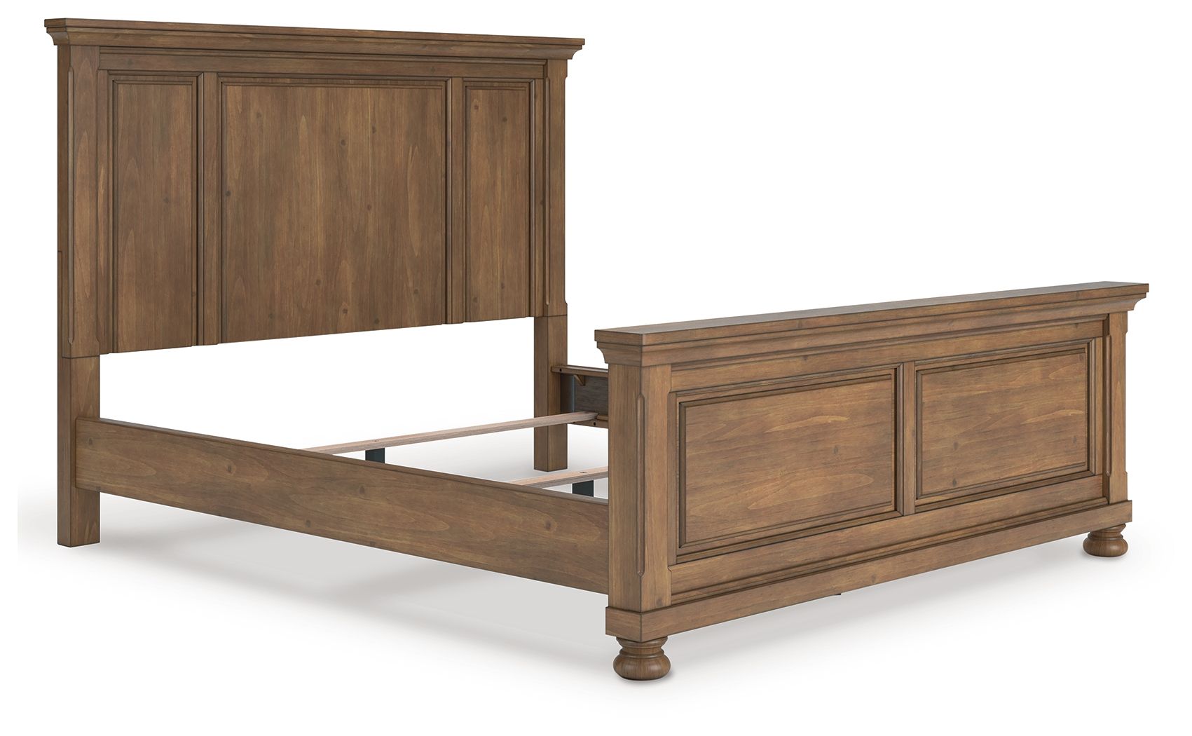 Feddinger - California King Panel Bed - Medium Brown
