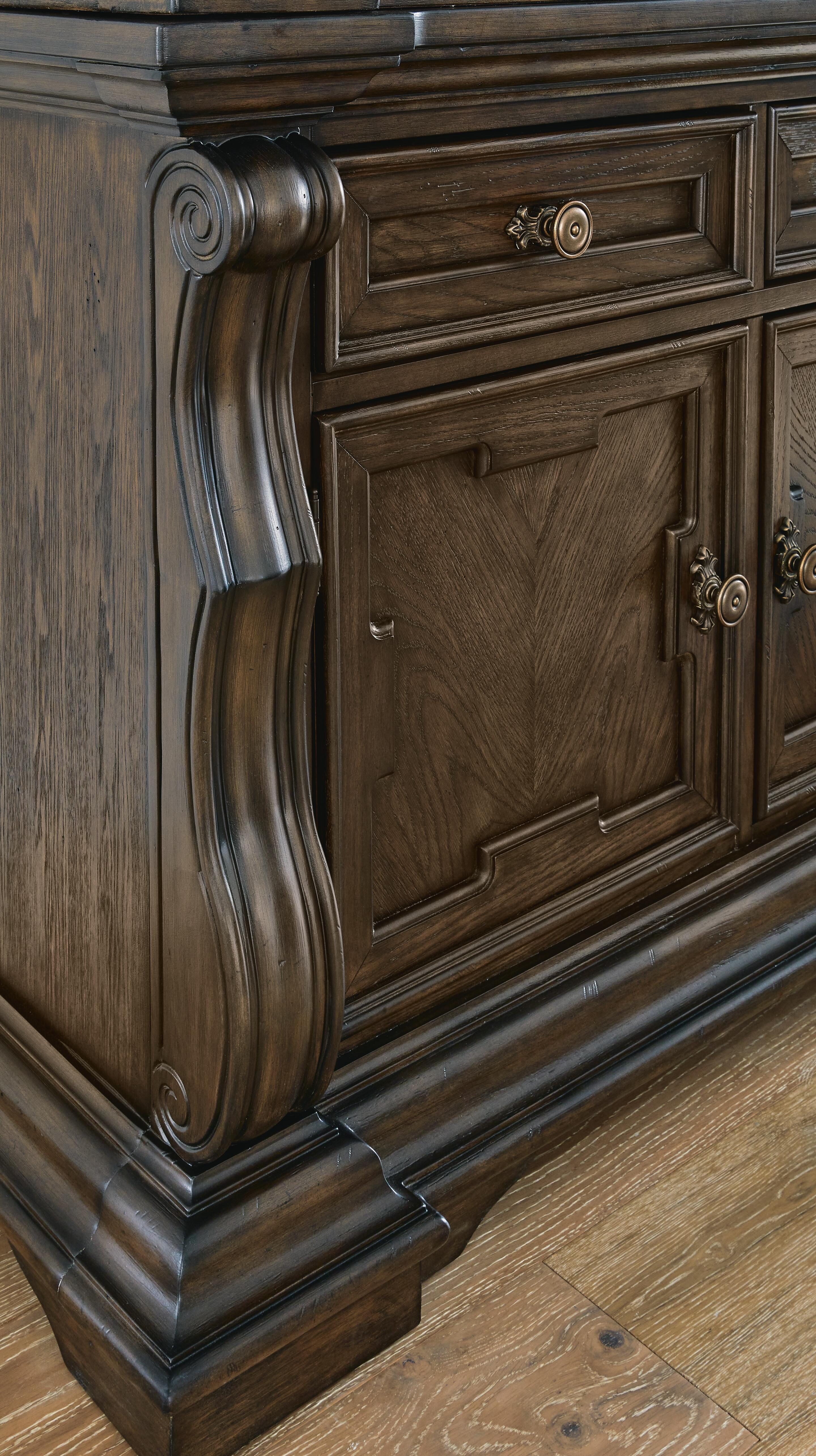 Ashley Furniture Maylee - Dining Room Buffet - Dark Brown - Image 6