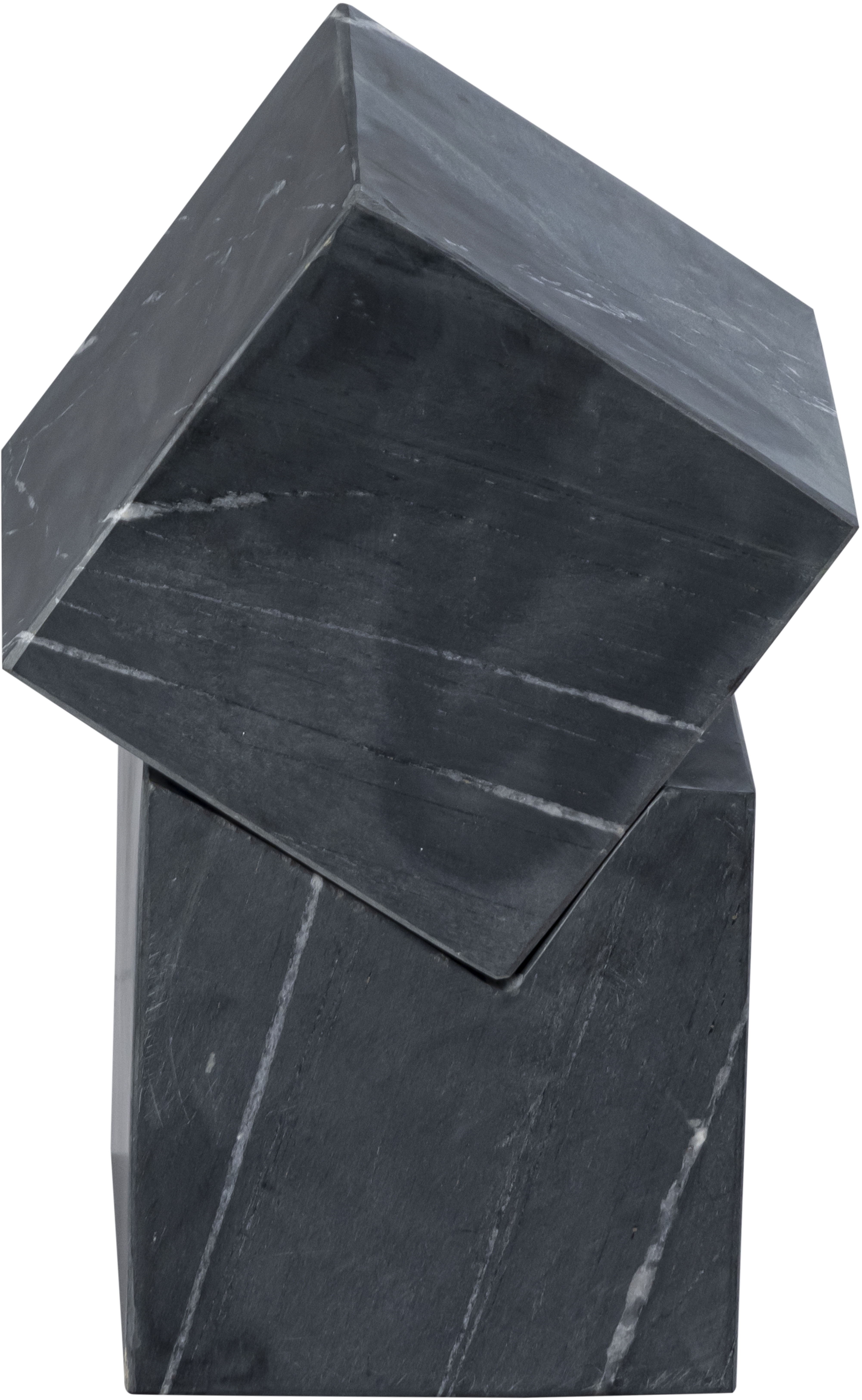 Quad - Marble Decorative Cube - Black