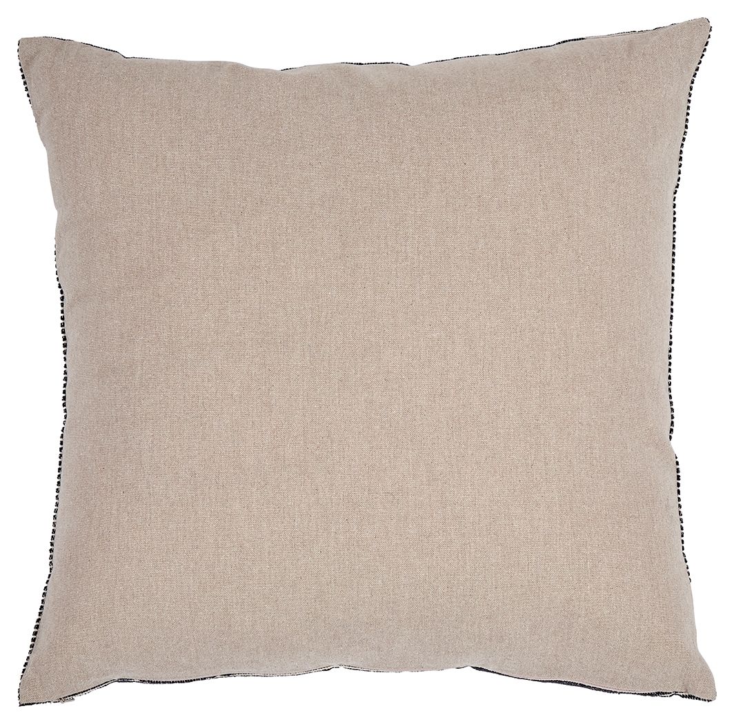 Edelmont - Pillow - Black / Linen, beige, view 4
