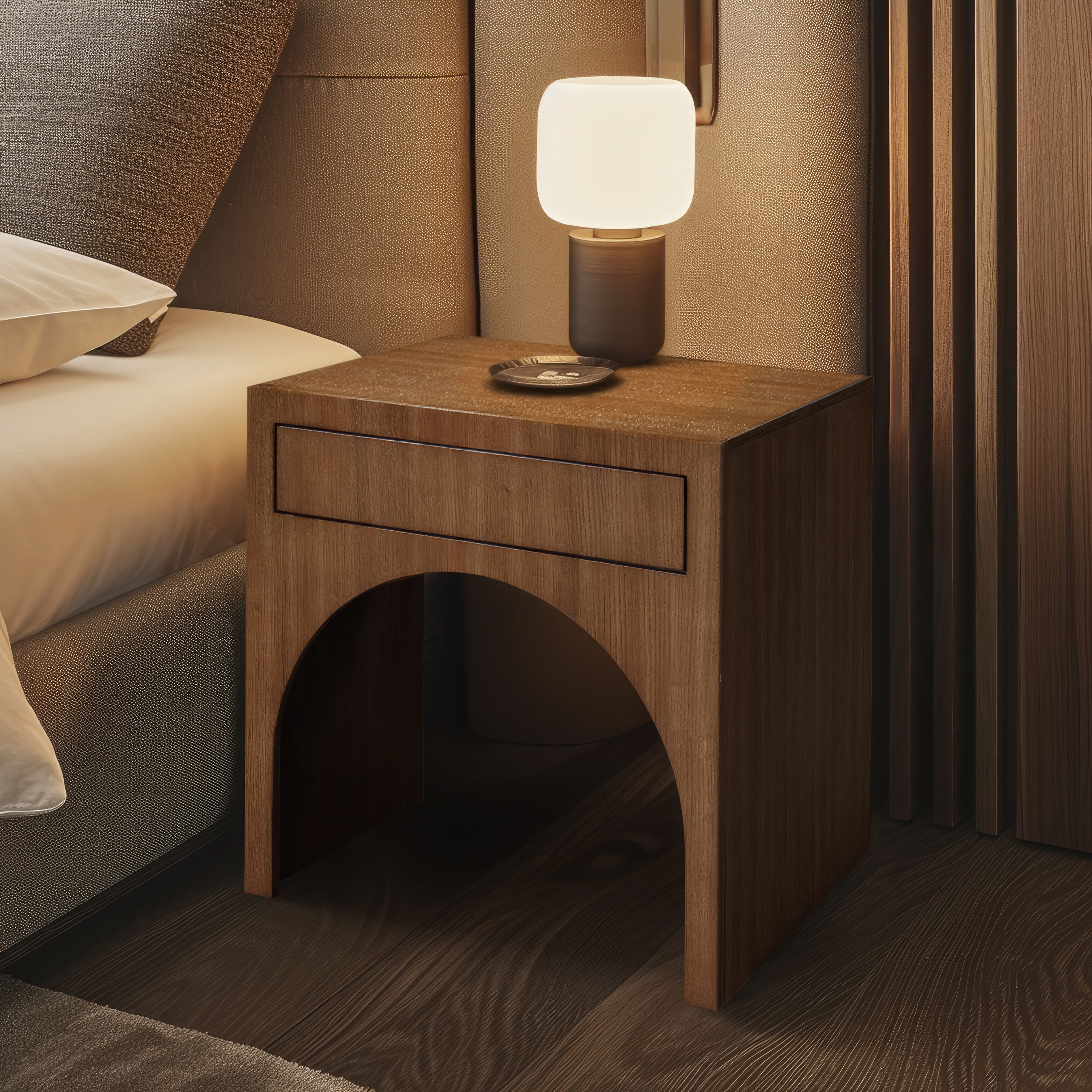 August - Night Stand - Walnut