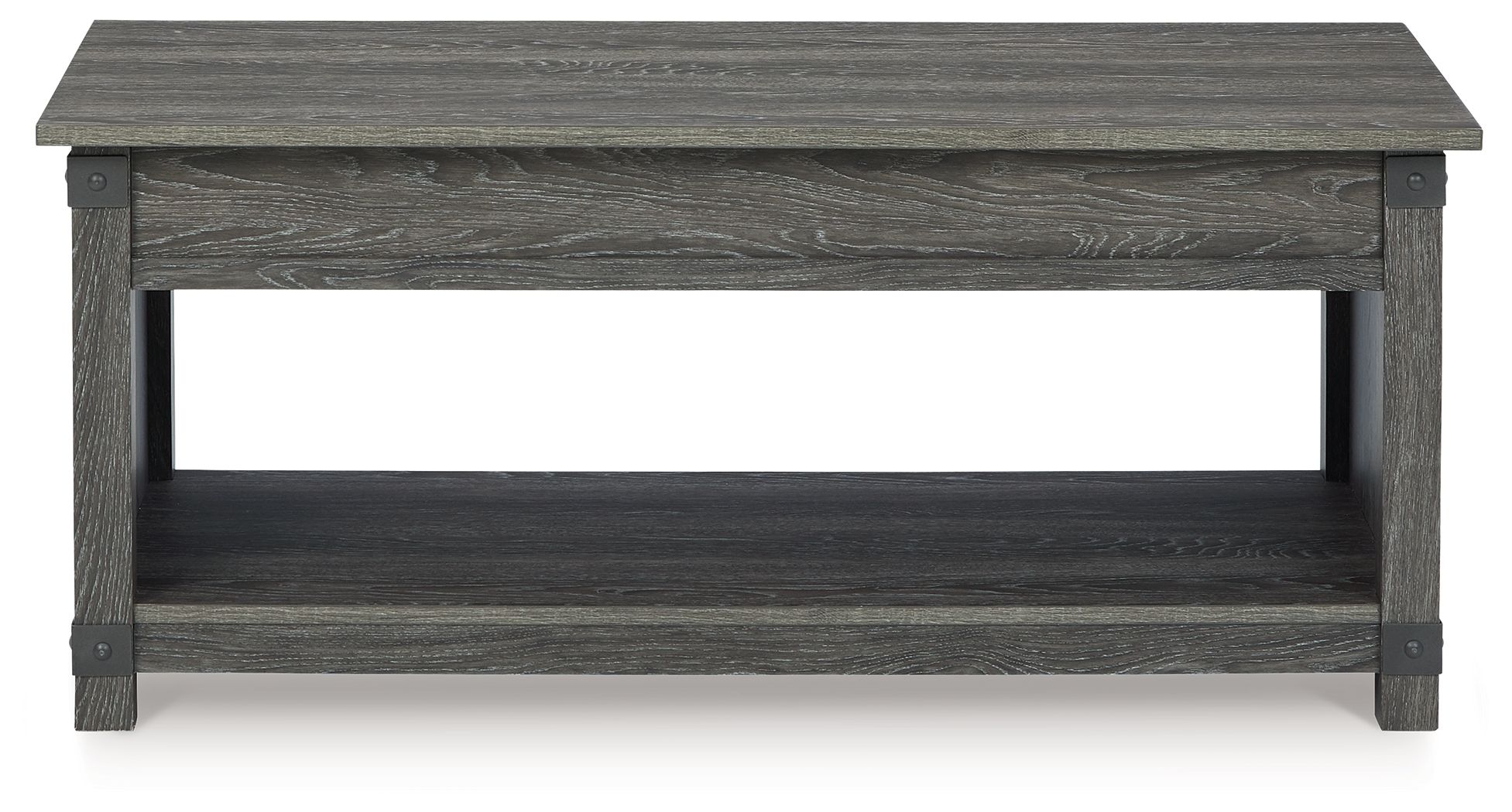 Ashley Furniture Freedan - Rect Lift Top Cocktail Table - Grayish Brown - Image 4