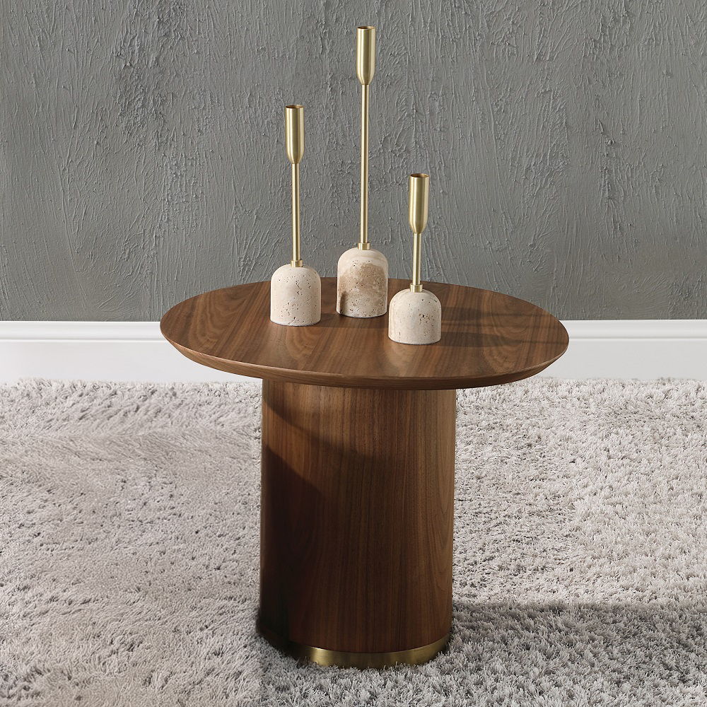Willene - End Table - Walnut, dark brown