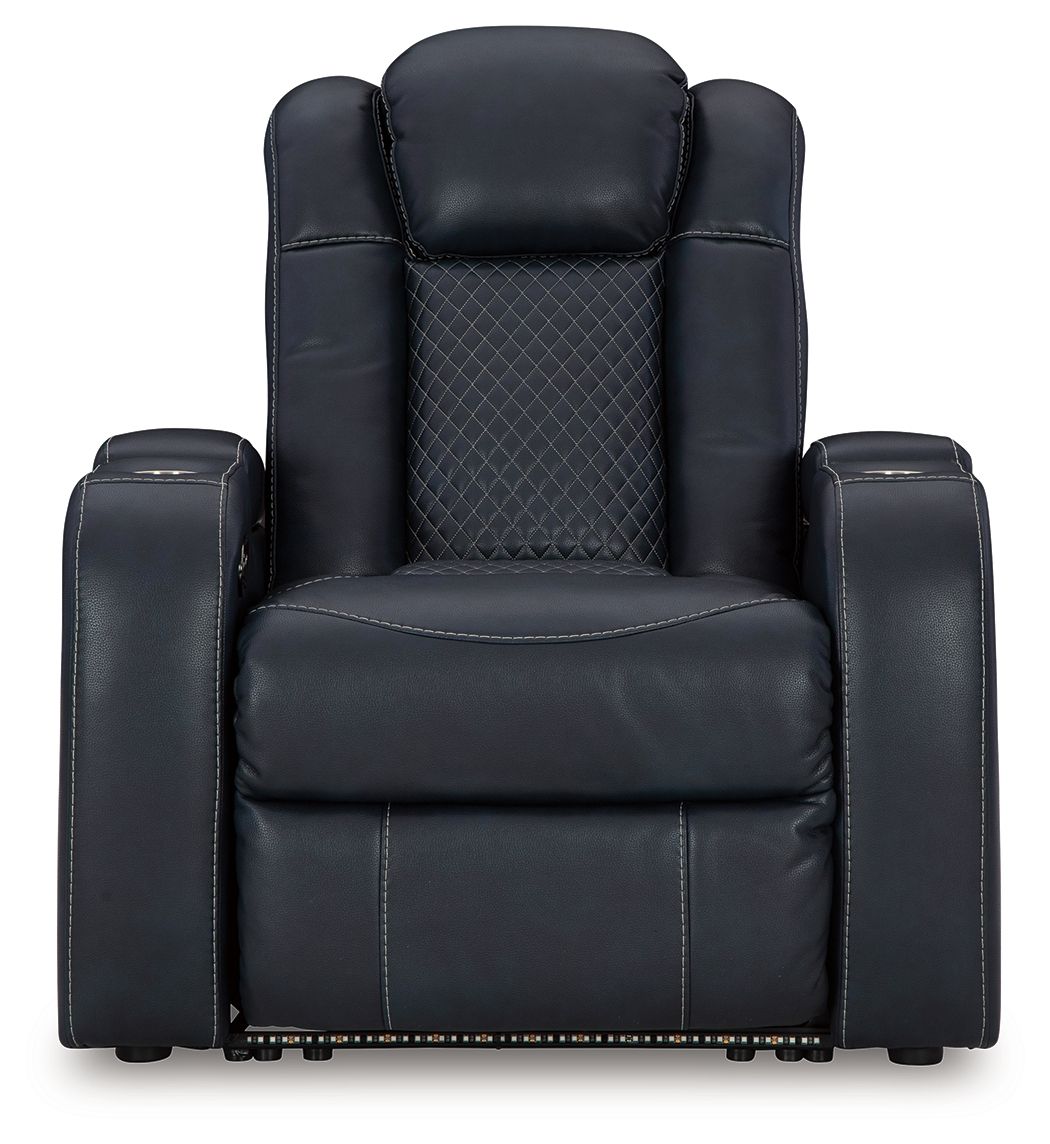 Ashley Furniture Fyne-Dyme - Power Recliner/Adj Headrest - Sapphire - Image 4