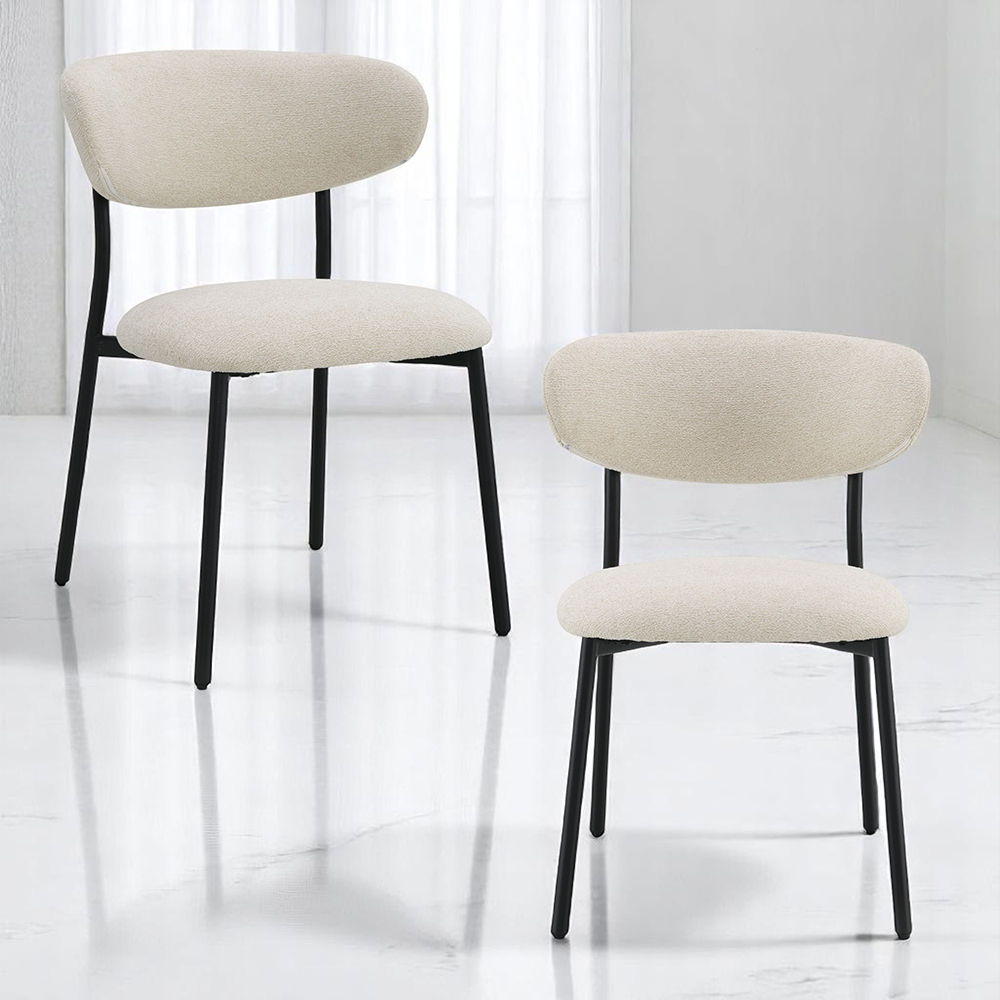 Jirina - Side Chair (Set of 2) - Beige Chenille, beige, view 5