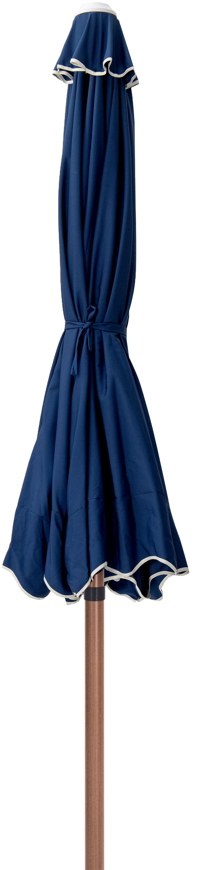 Amalfi - Fabric With Cream Piping Patio Umbrella - Navy
