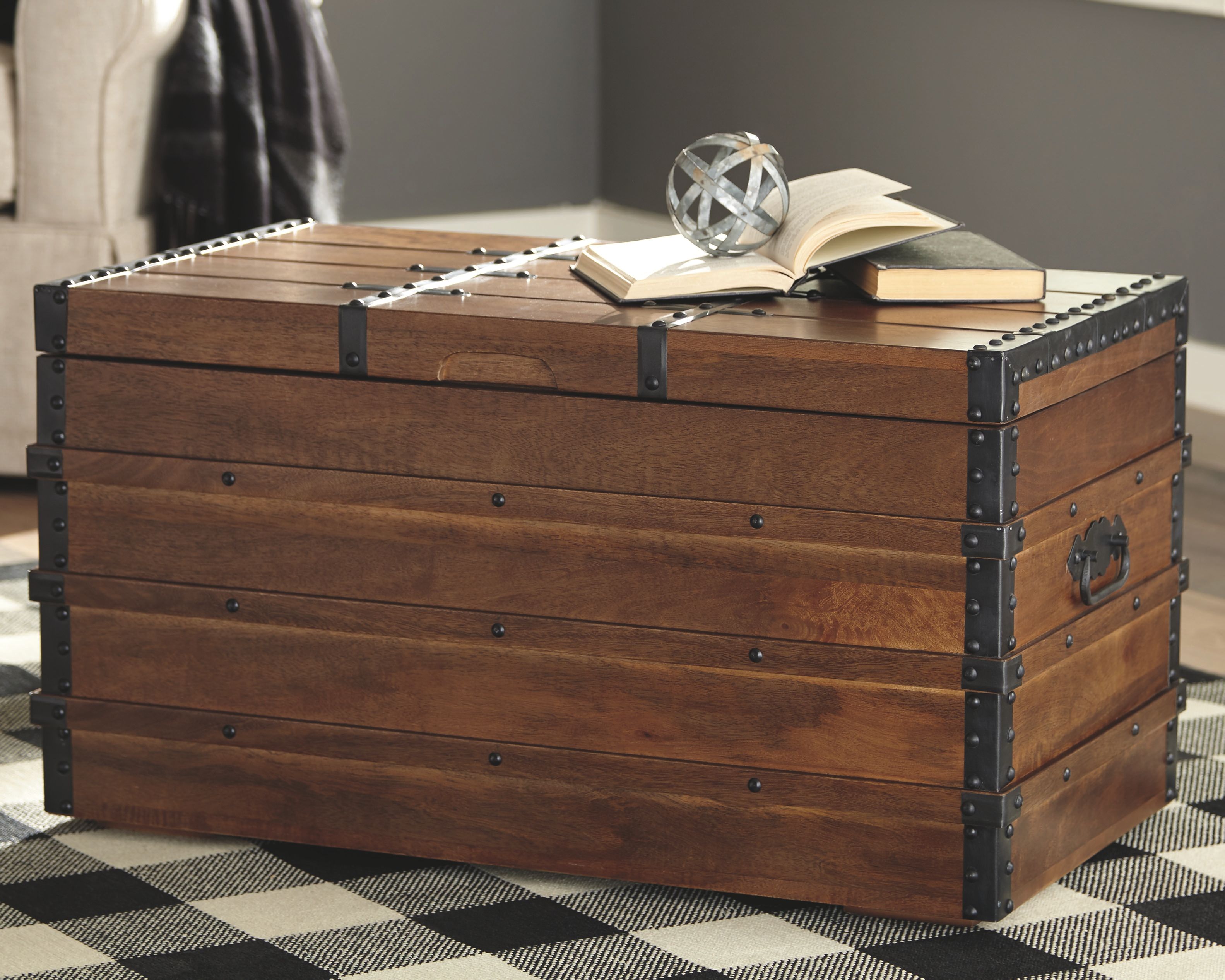 Ashley Furniture Kettleby - Storage Trunk - Brown - Image 2