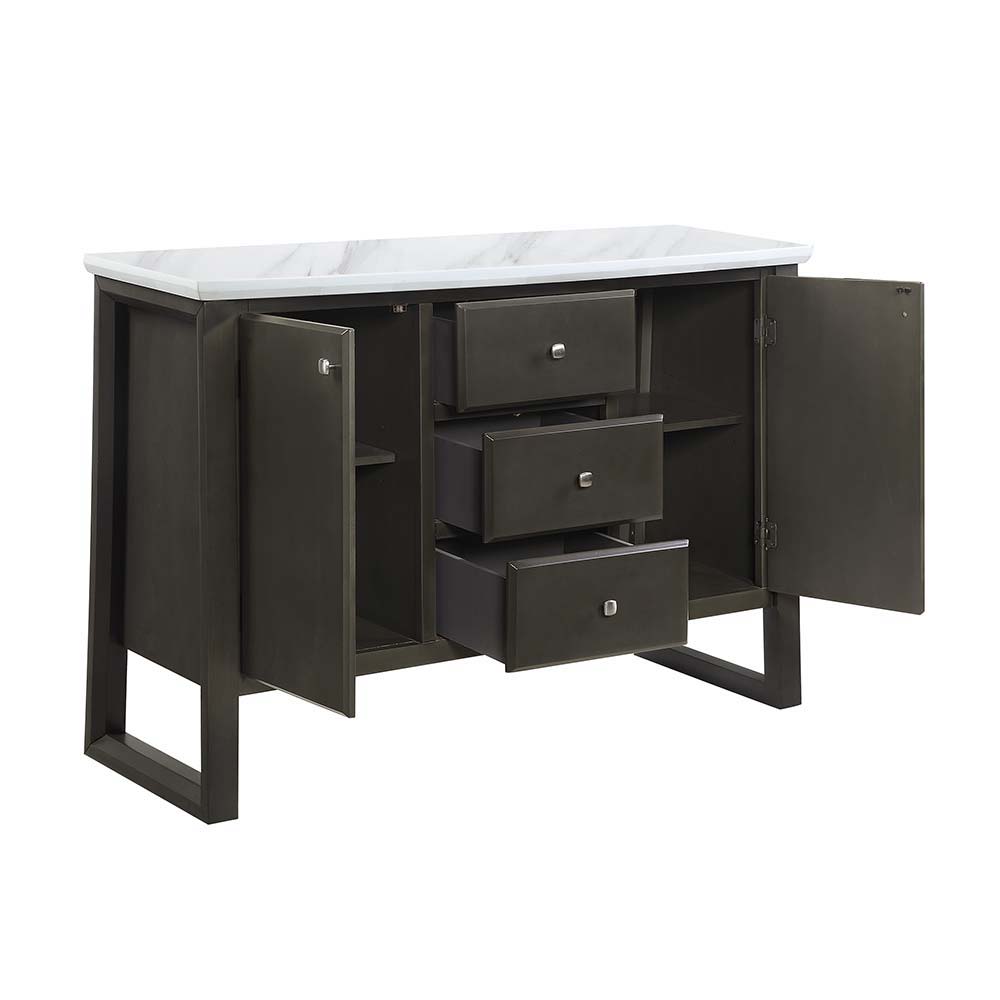 Madan - Server - Gray Oak, dark brown, view 3