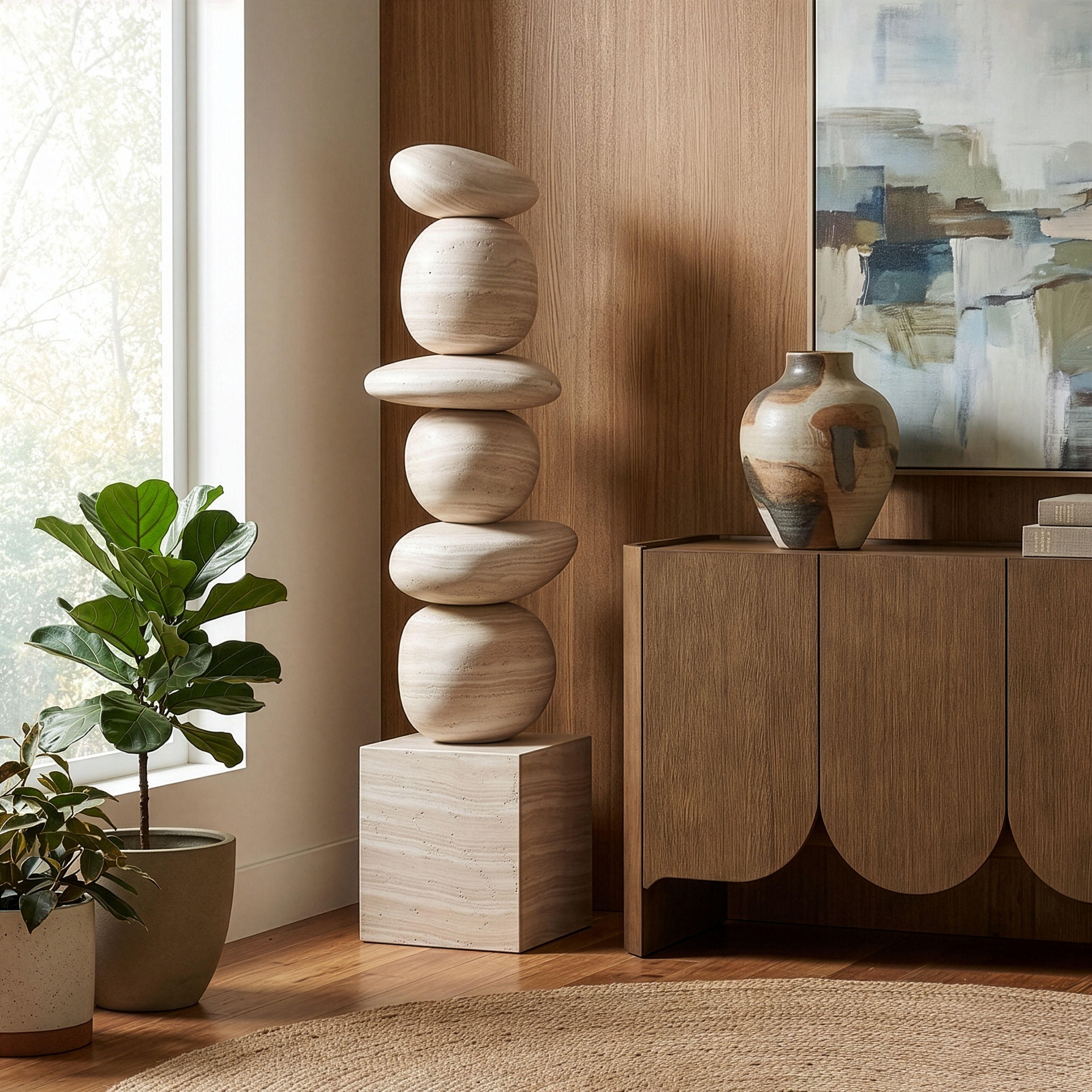 Torix - Sculpture - Travertine
