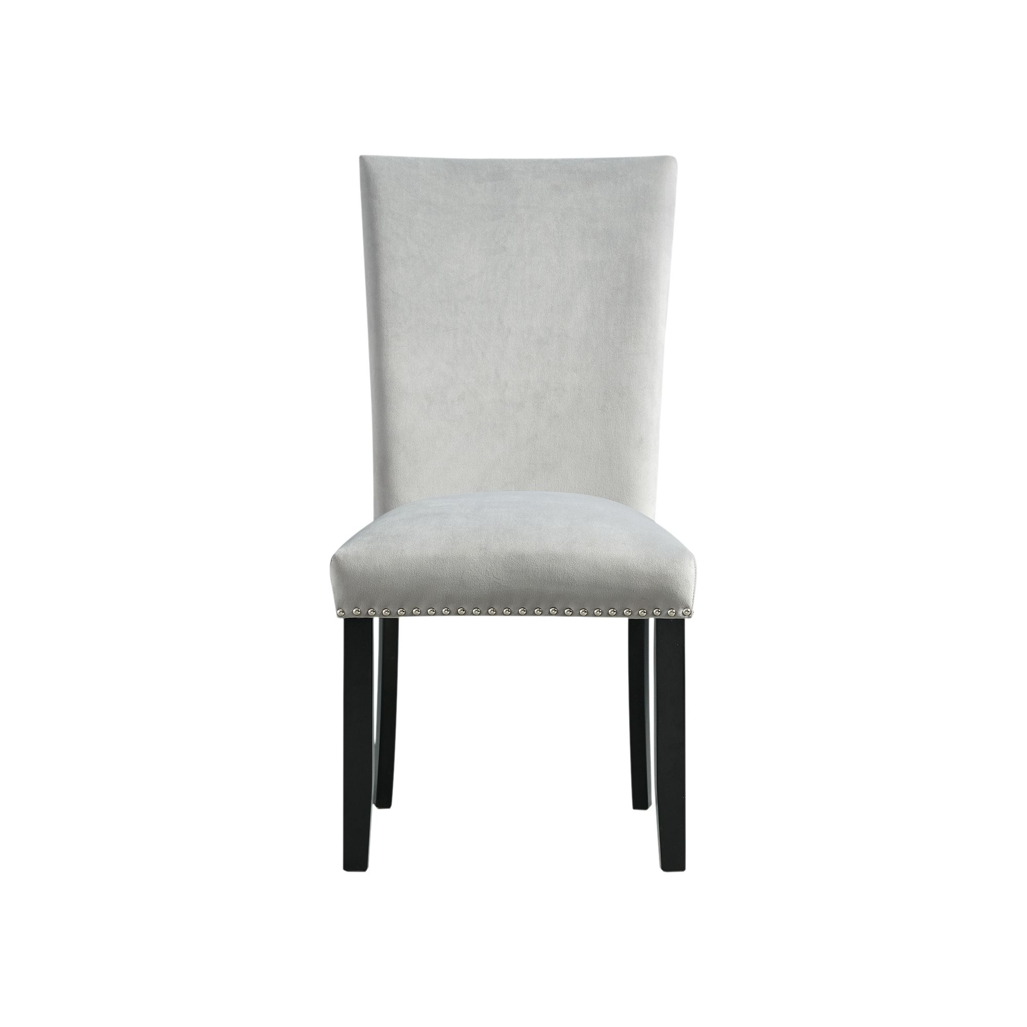 Francesca - Velvet Side Chair (Set of 2) - Gray