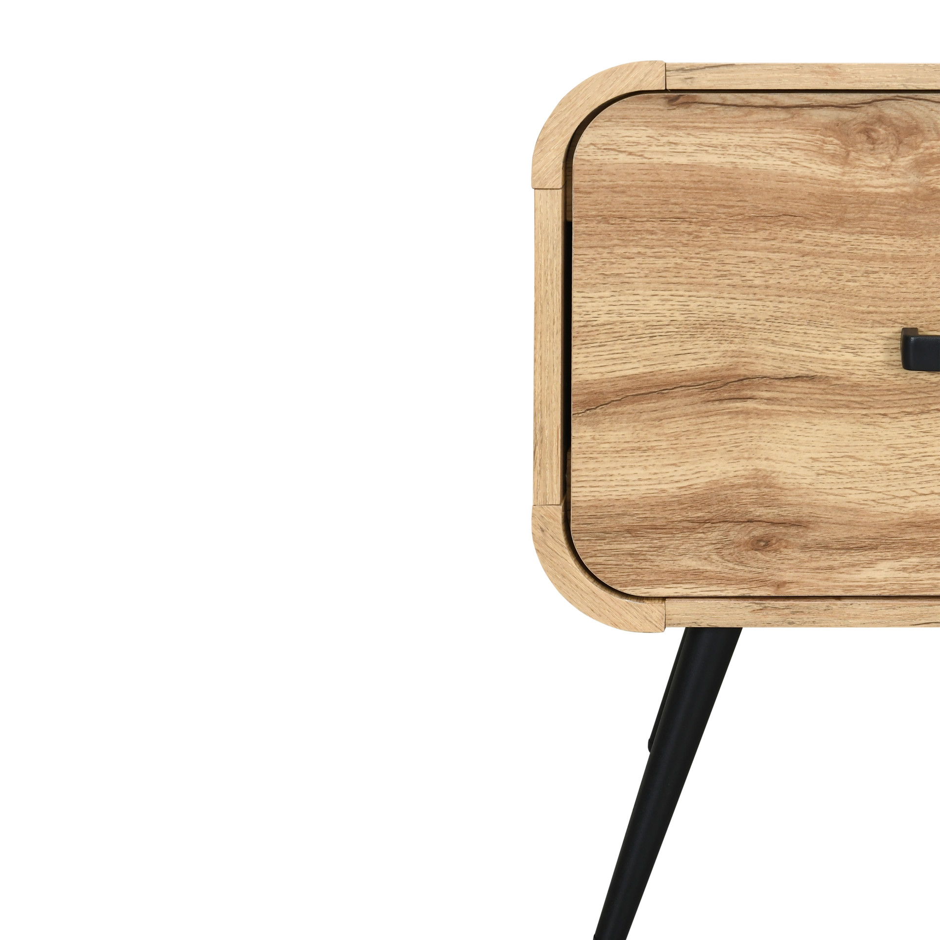Rowan - One Drawer End Table/Bedside Table - Natural, light brown, view 5