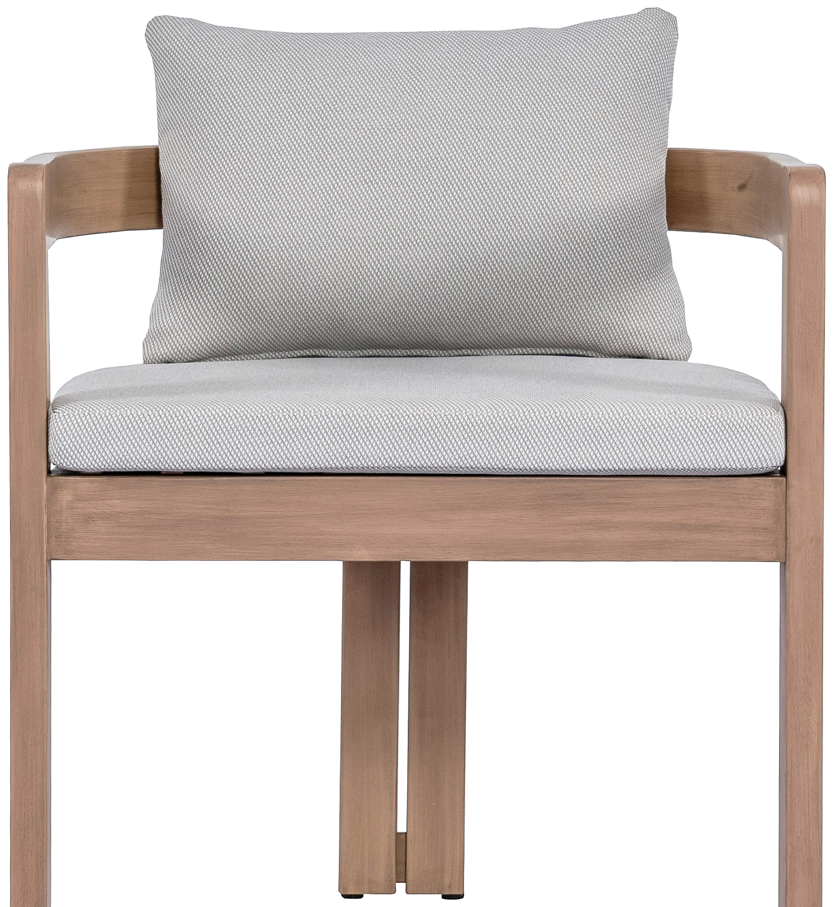Newport - Water Resistant Fabric Upholstered Outdoor Patio Dining Chair - Gray