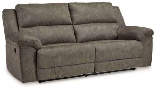 Laresview - 2 Seat Reclining Sofa - Fossil, dark brown