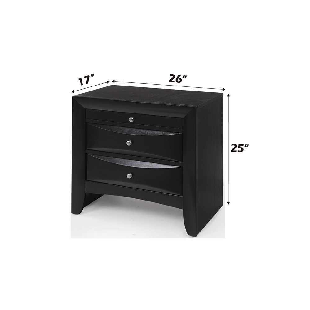 Ireland - Nightstand - Black, black, view 6