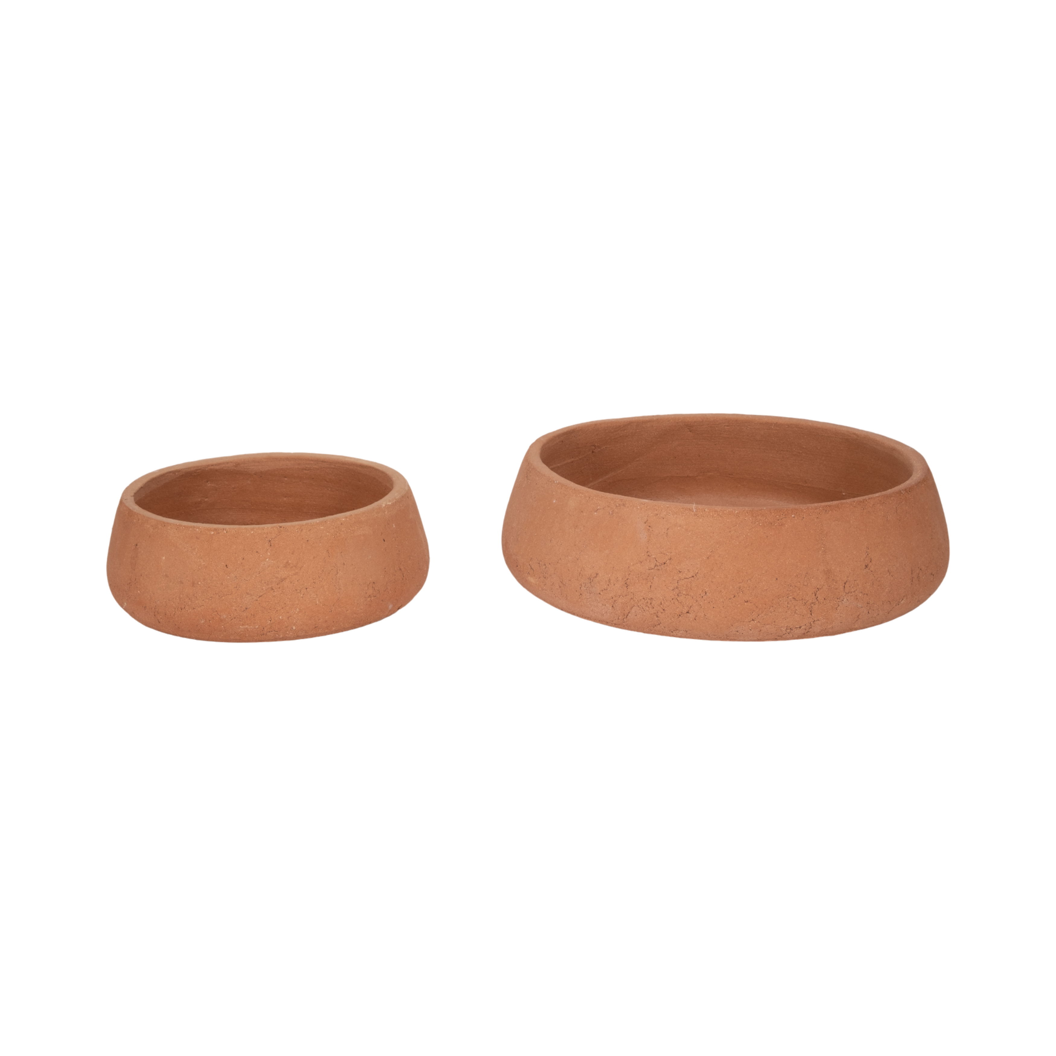 10\" / 14\" Terracotta Bowls (Set of 2) - Natural