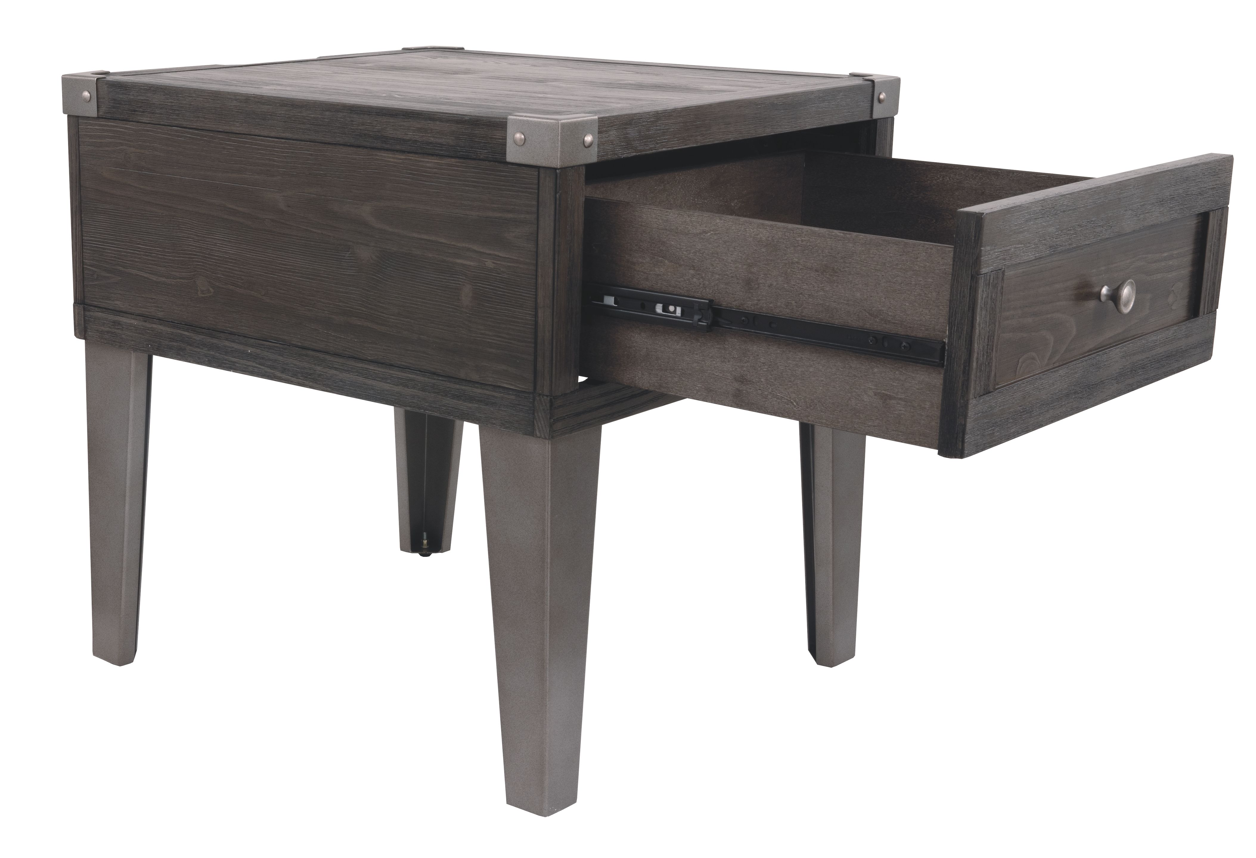 Ashley Furniture Todoe - Rectangular End Table - Dark Gray - Image 9