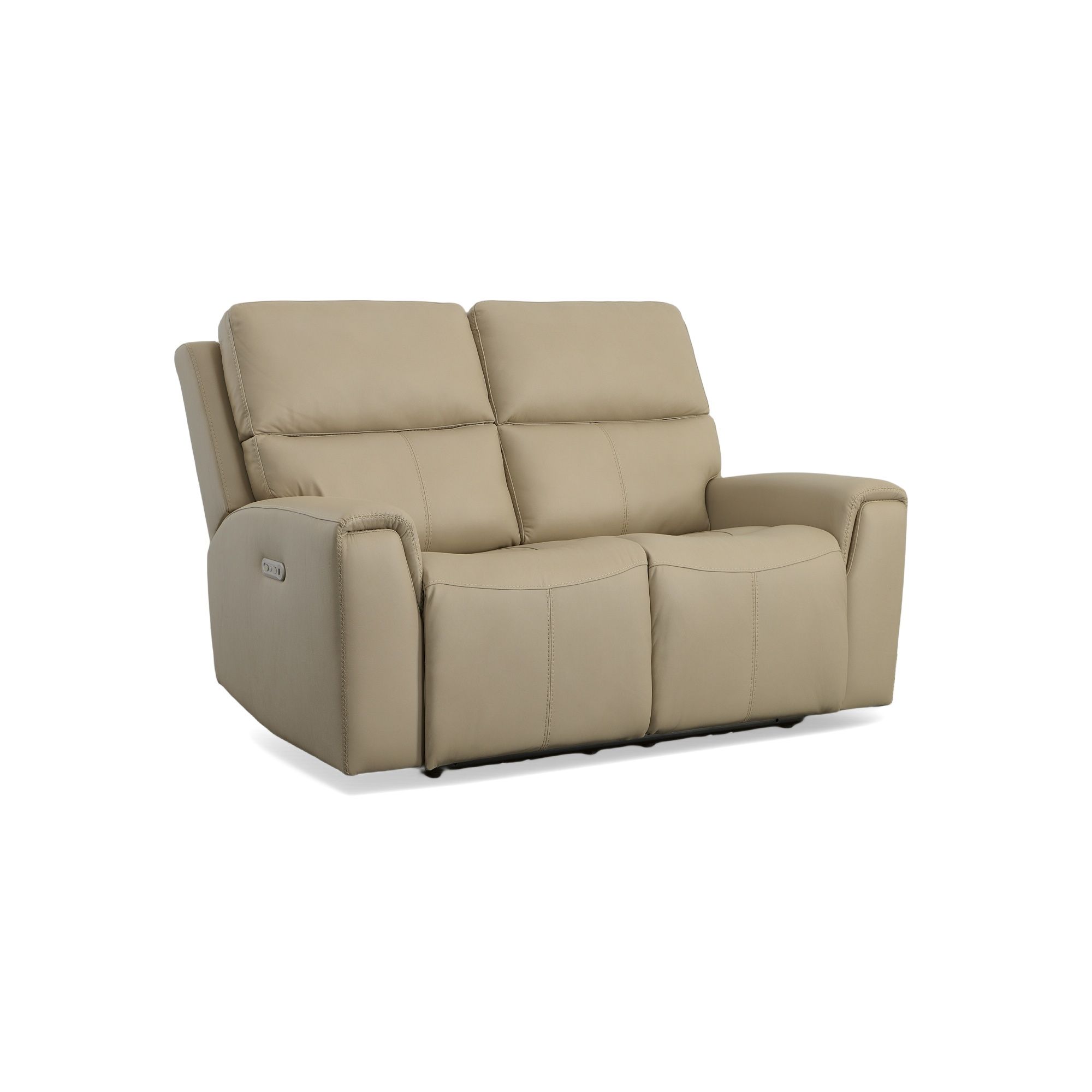 Jarvis - Power Reclining Loveseat With Power Headrests - Parchment, beige