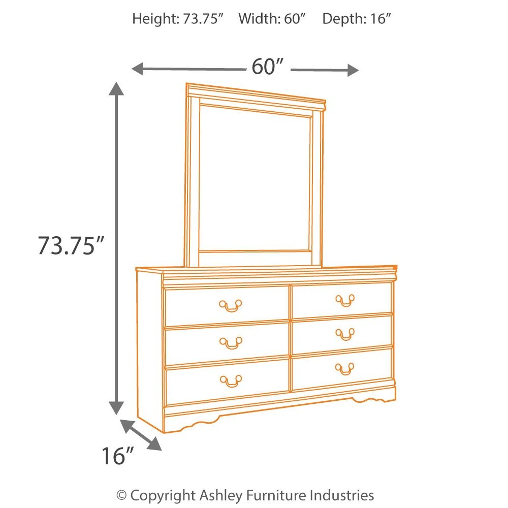 Ashley Furniture Huey Vineyard - Dresser, Mirror - Black - Image 4