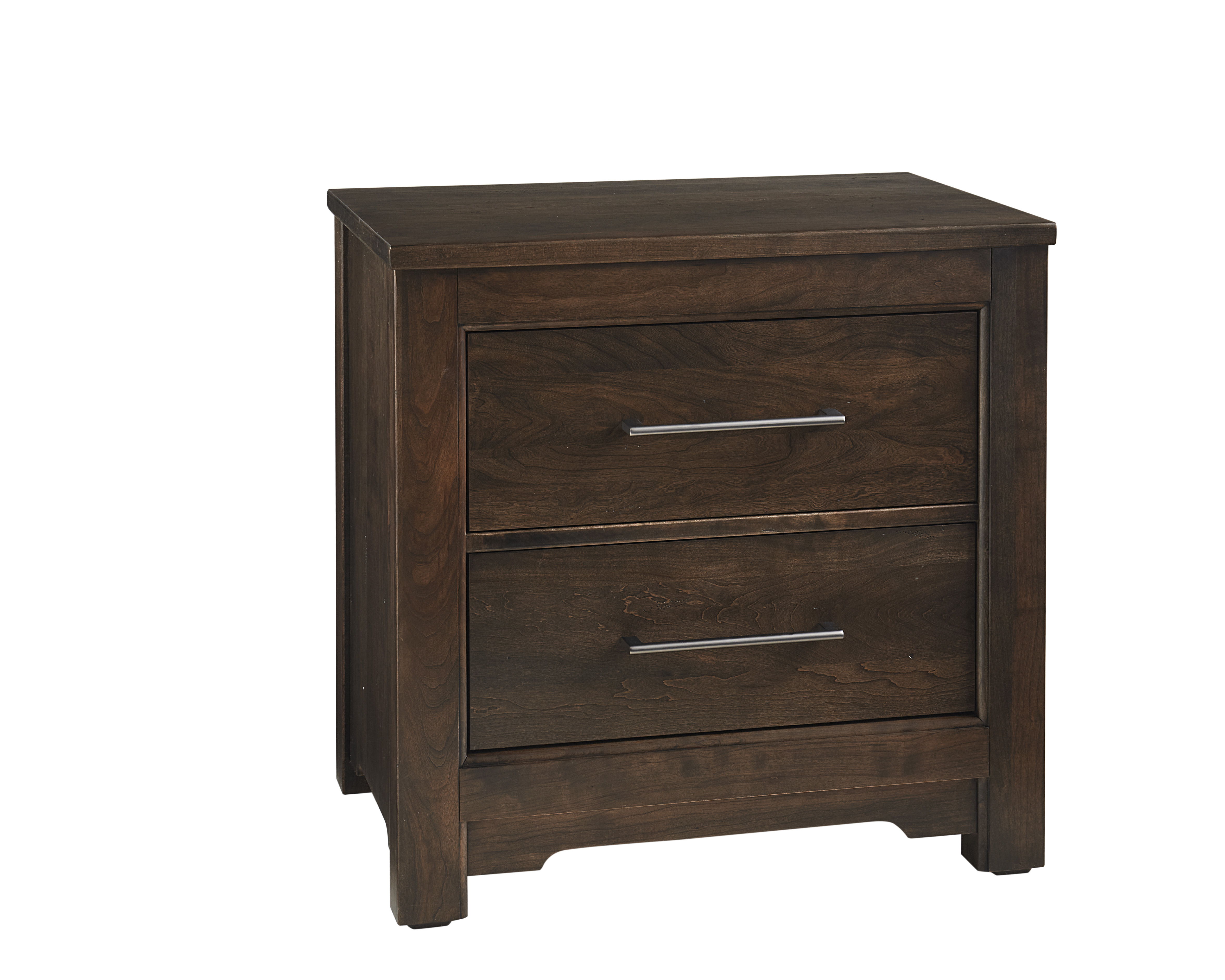 Vaughan-Bassett Crafted Cherry - Nightstand - 2 Drawers - Dark Cherry