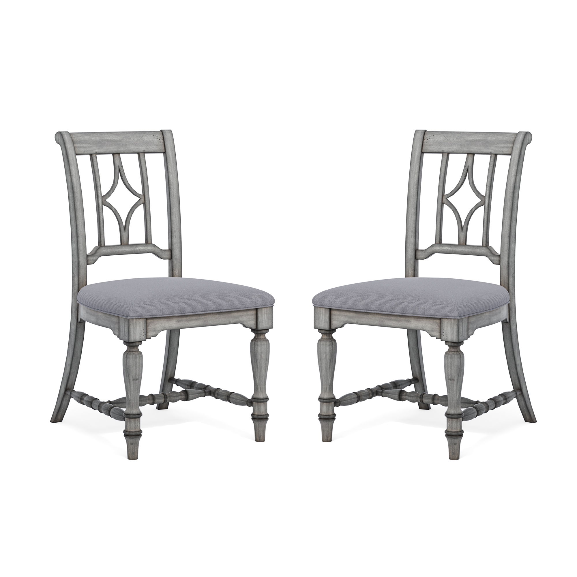 Plymouth - Upholstered Dining Chair (Set of 2) - Gray, gray