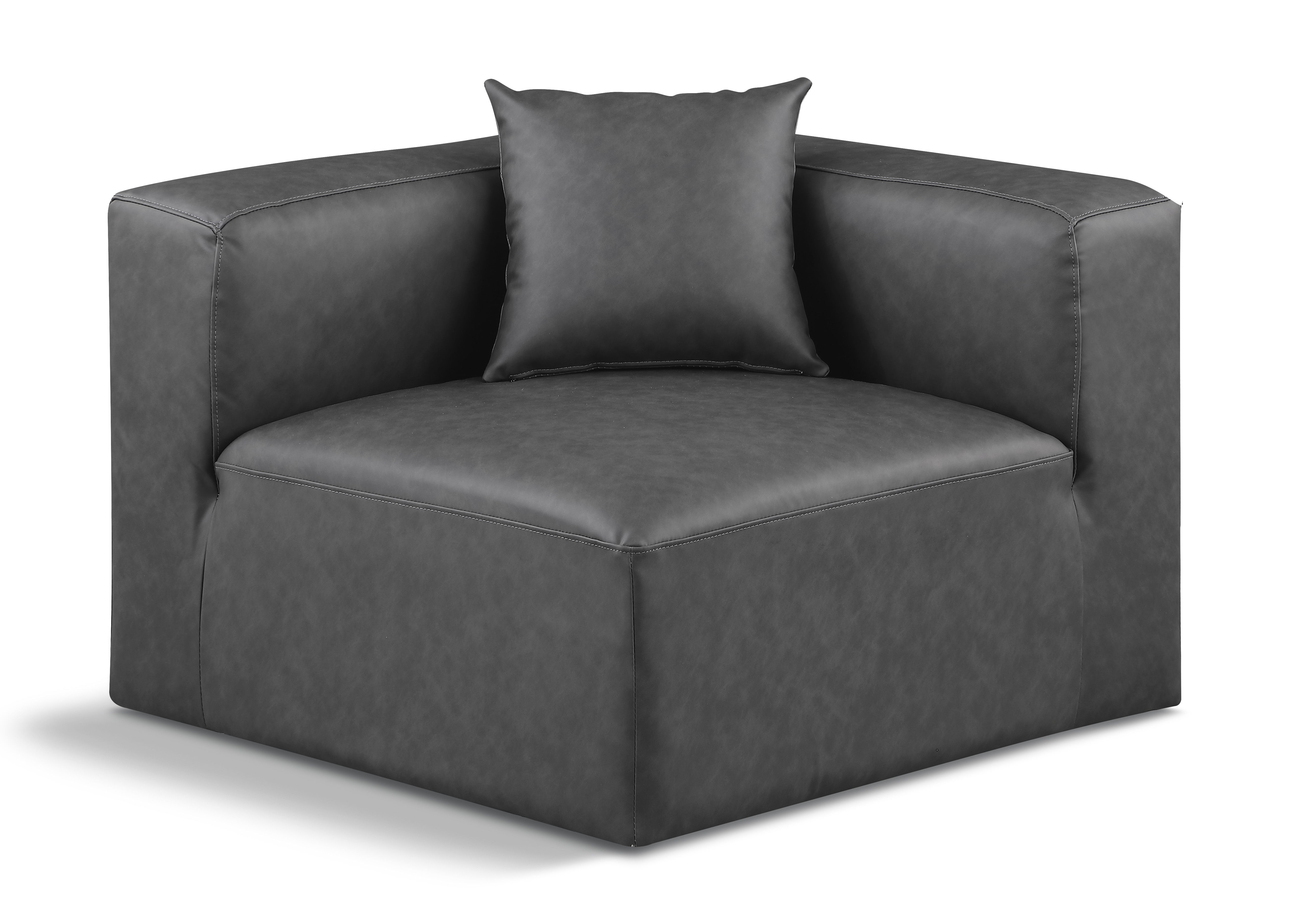 Cube - Corner Chair - Charcoal Gray