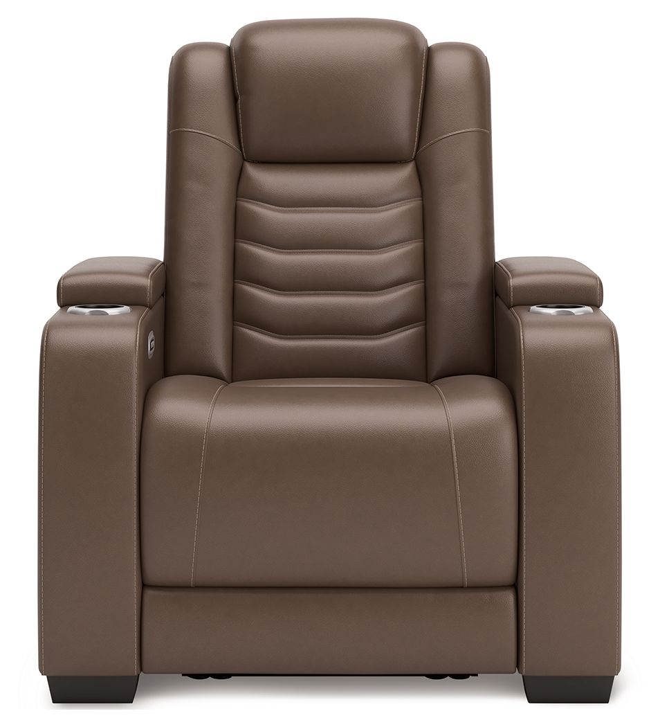 Ashley Furniture High Impact - Power Recliner / Adj Headrest - Tobacco - Image 4