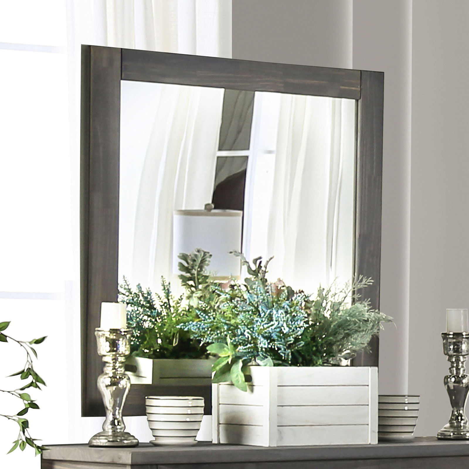 Rockwall Mirror Weathered Gray New Lots Furniture Online Store