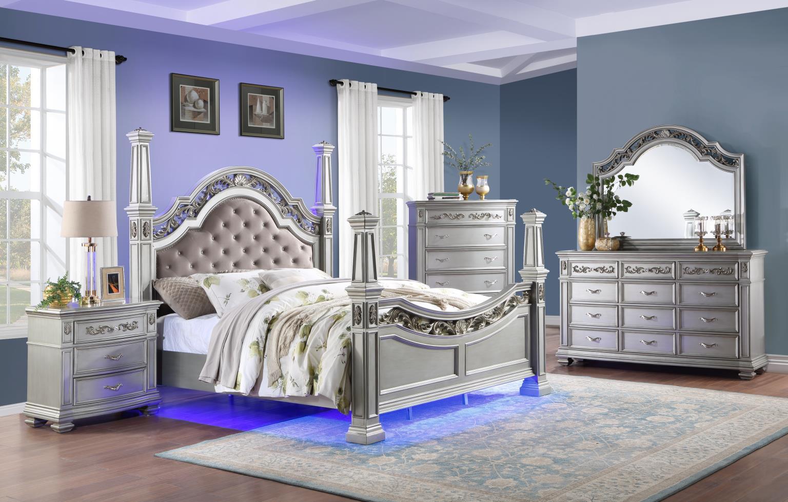 B062 - Dresser - Metallic Shimmer Silver