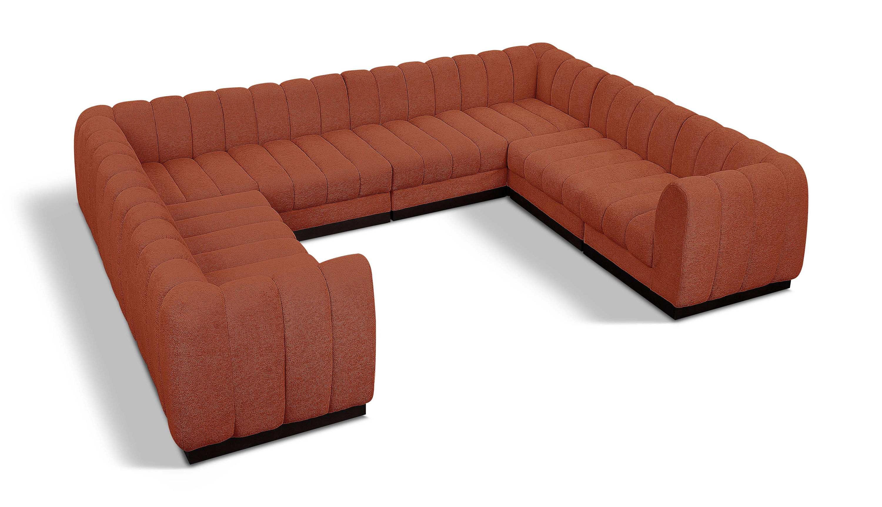 Quinn - 8 Piece Modular U-Shaped Sectional - Cognac