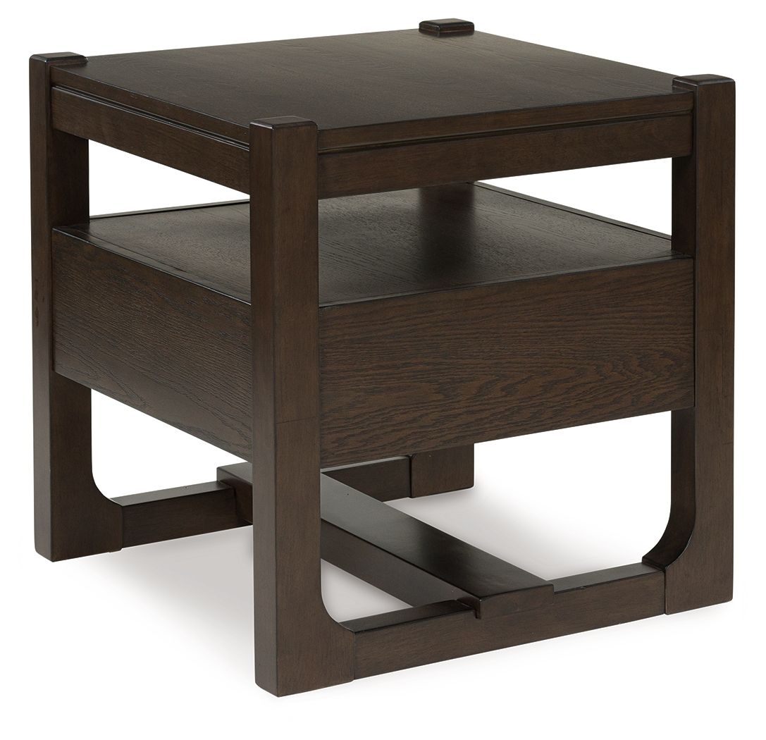 Ashley Furniture Breckington - Square End Table - Dark Brown - Image 6
