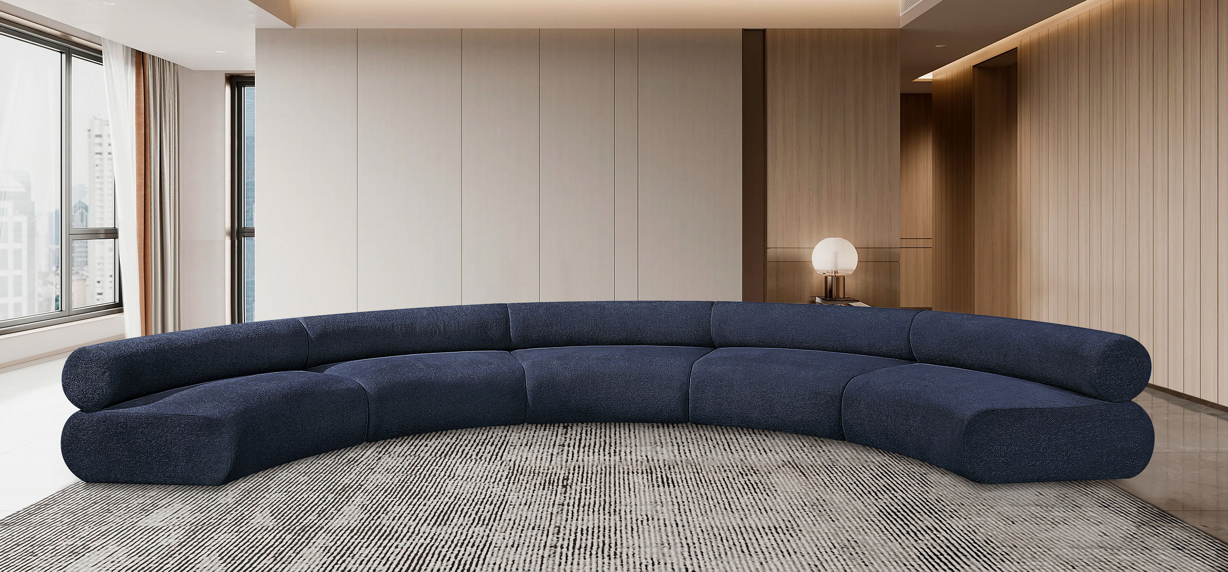 Bale - 5 Piece Modular Sofa - Navy