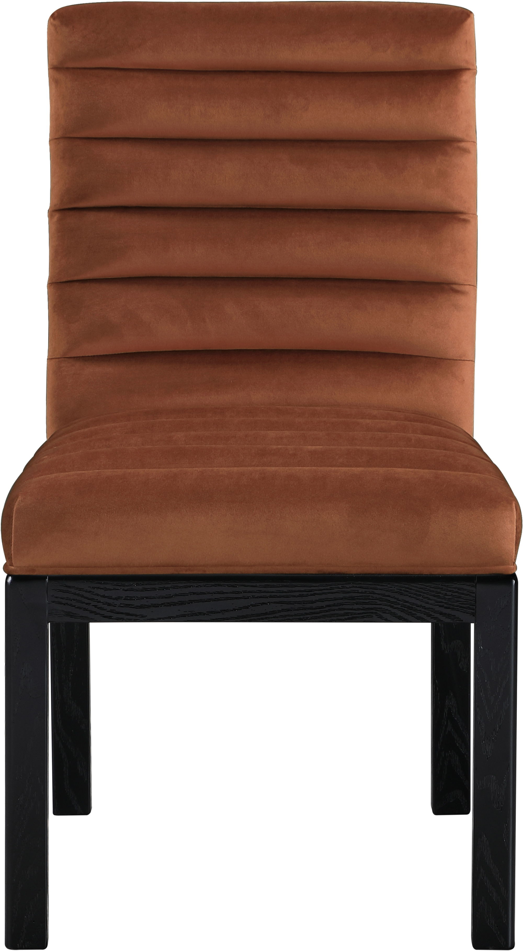 Evelyn - Dining Chair With Black Legs - Cognac