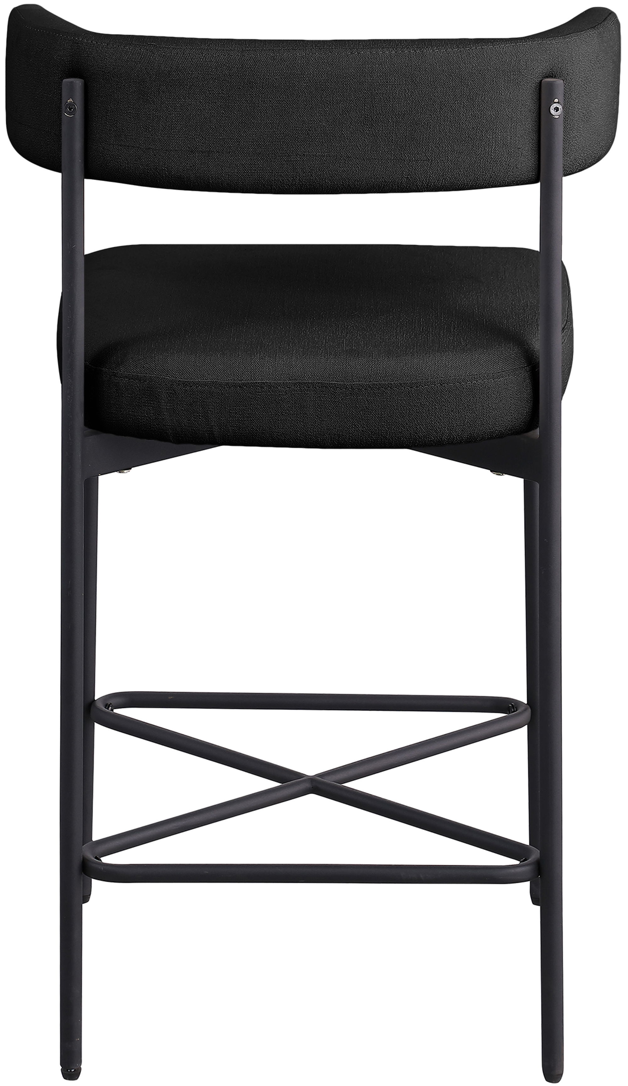 Rivage - Durable Stool With Black Frame (Set of 2) - Black