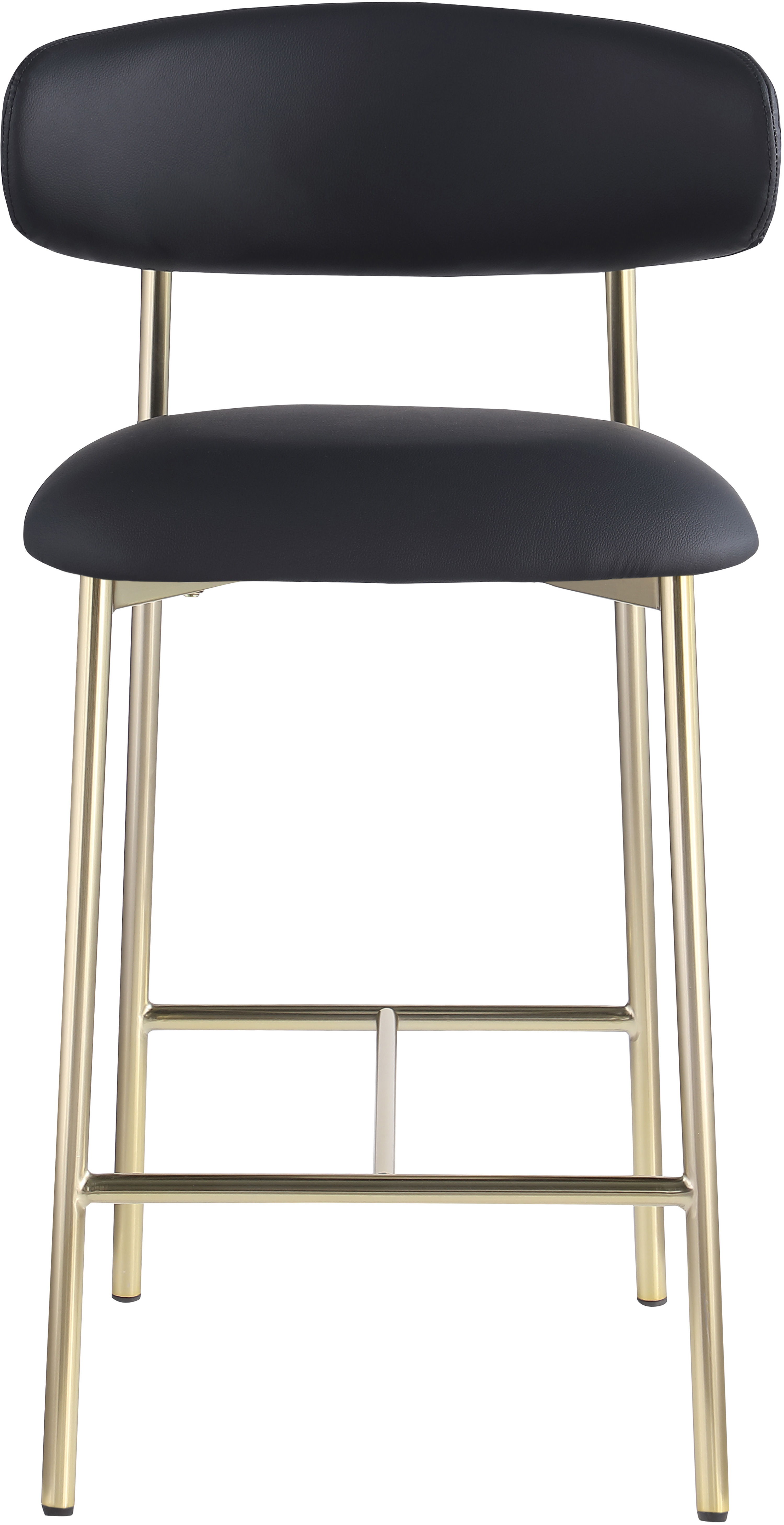 Lupita - Faux Leather Counter Stool (Set of 2) - Black
