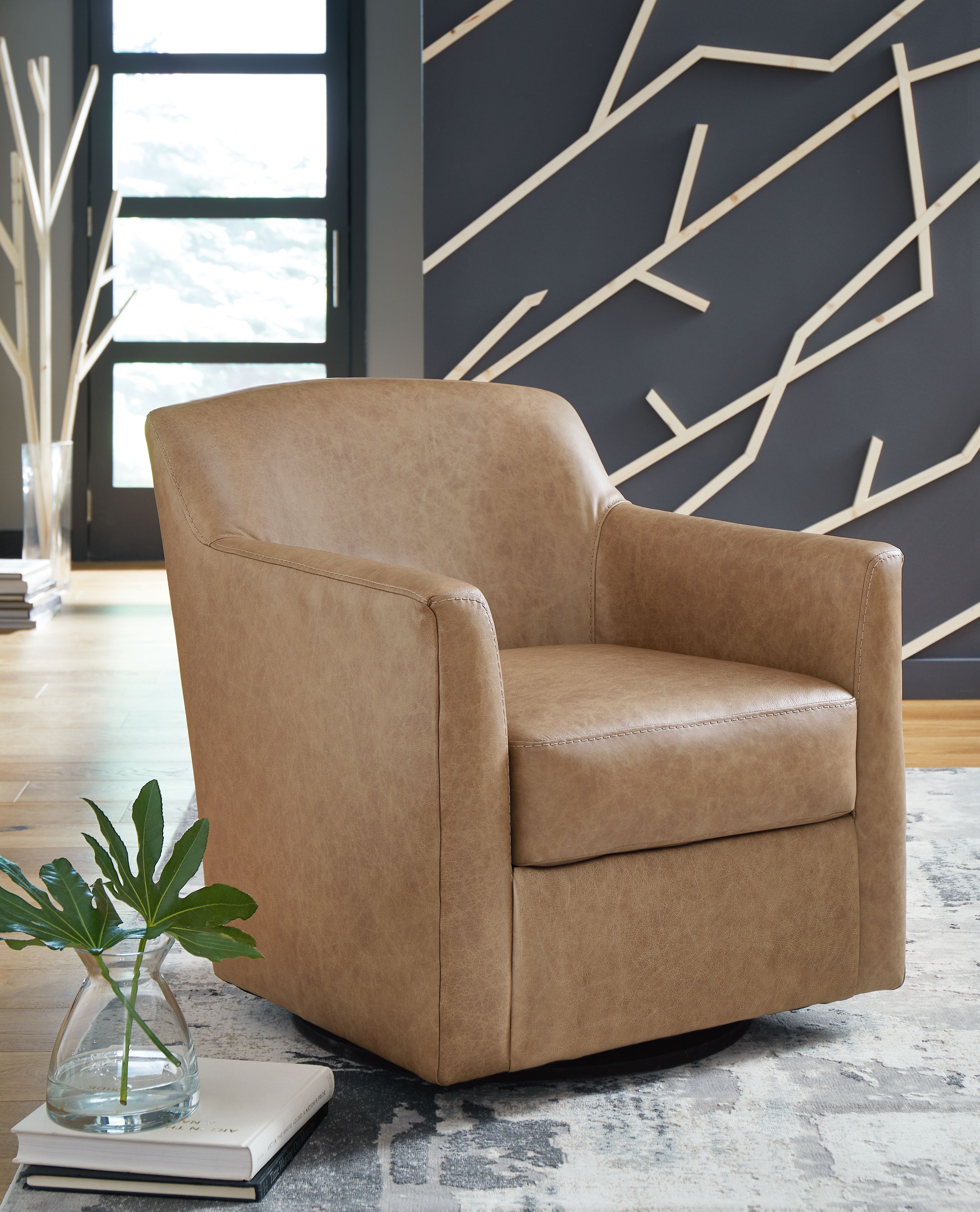 Bradney - Swivel Accent Chair - Tumbleweed