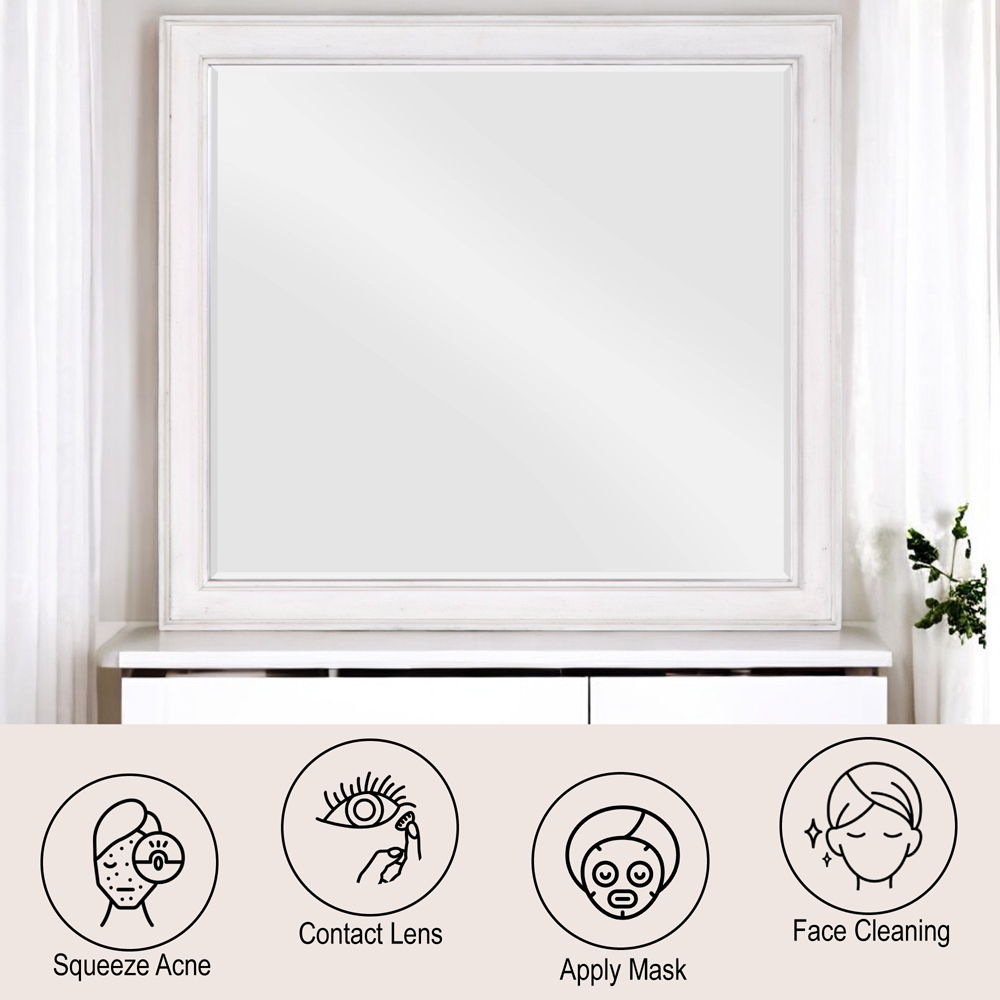 Katia - Mirror - Rustic Gray & Weathered White, white, view 4