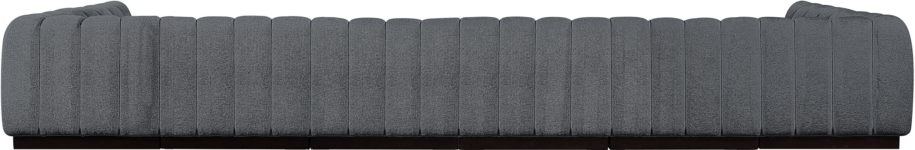 Quinn - 8 Piece Modular U-Shaped Armless Sectional - Gray