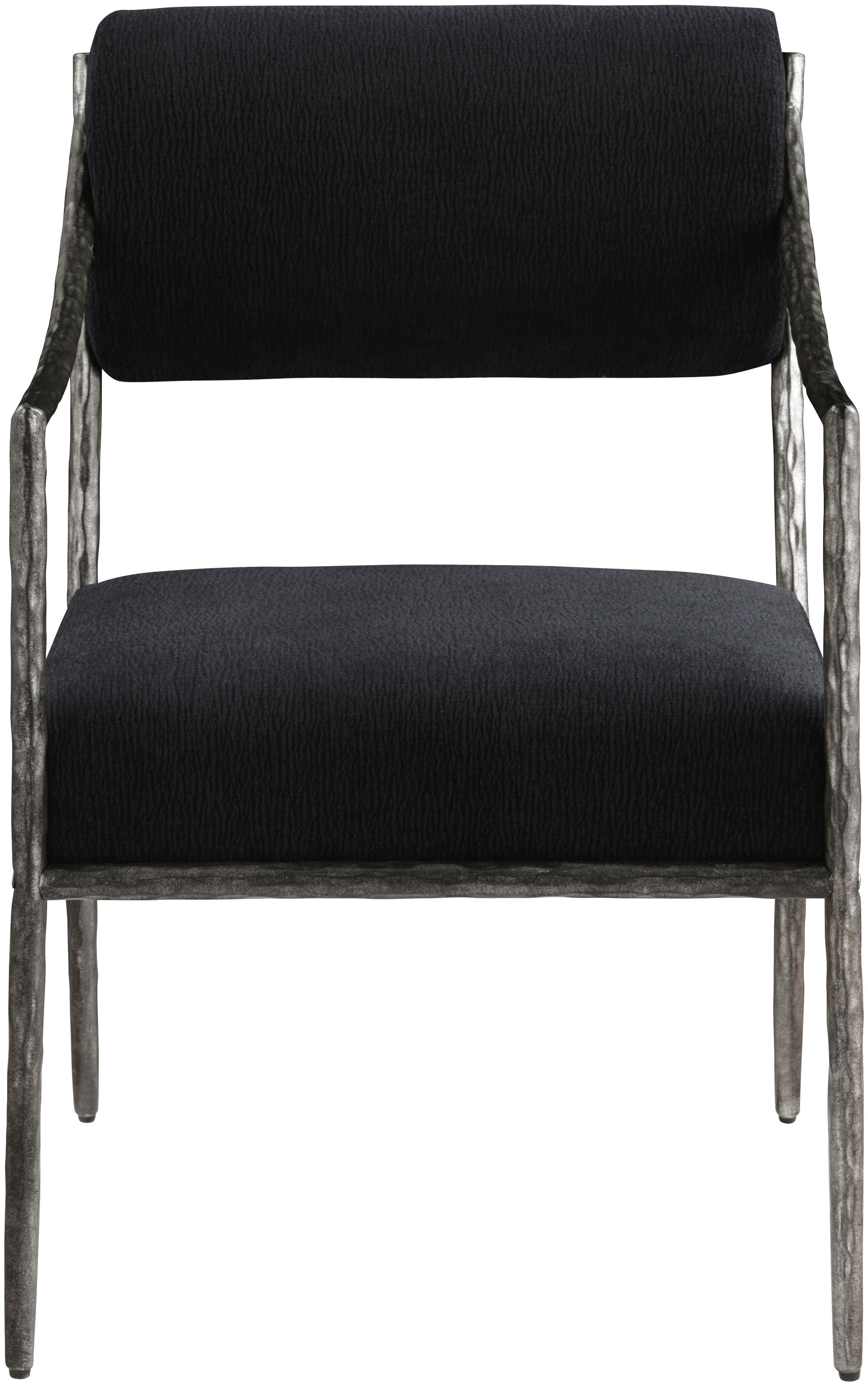 Bastille - Upholstered Dining Arm Chair (Set of 2) - Black / Silver