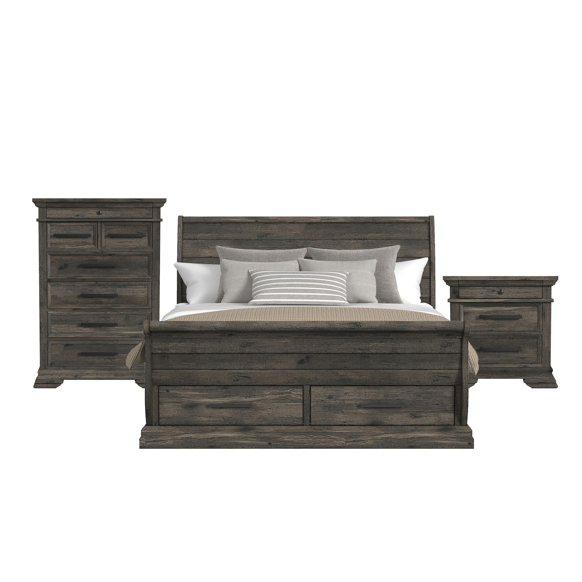 King · 3 Pc · Bedroom Set