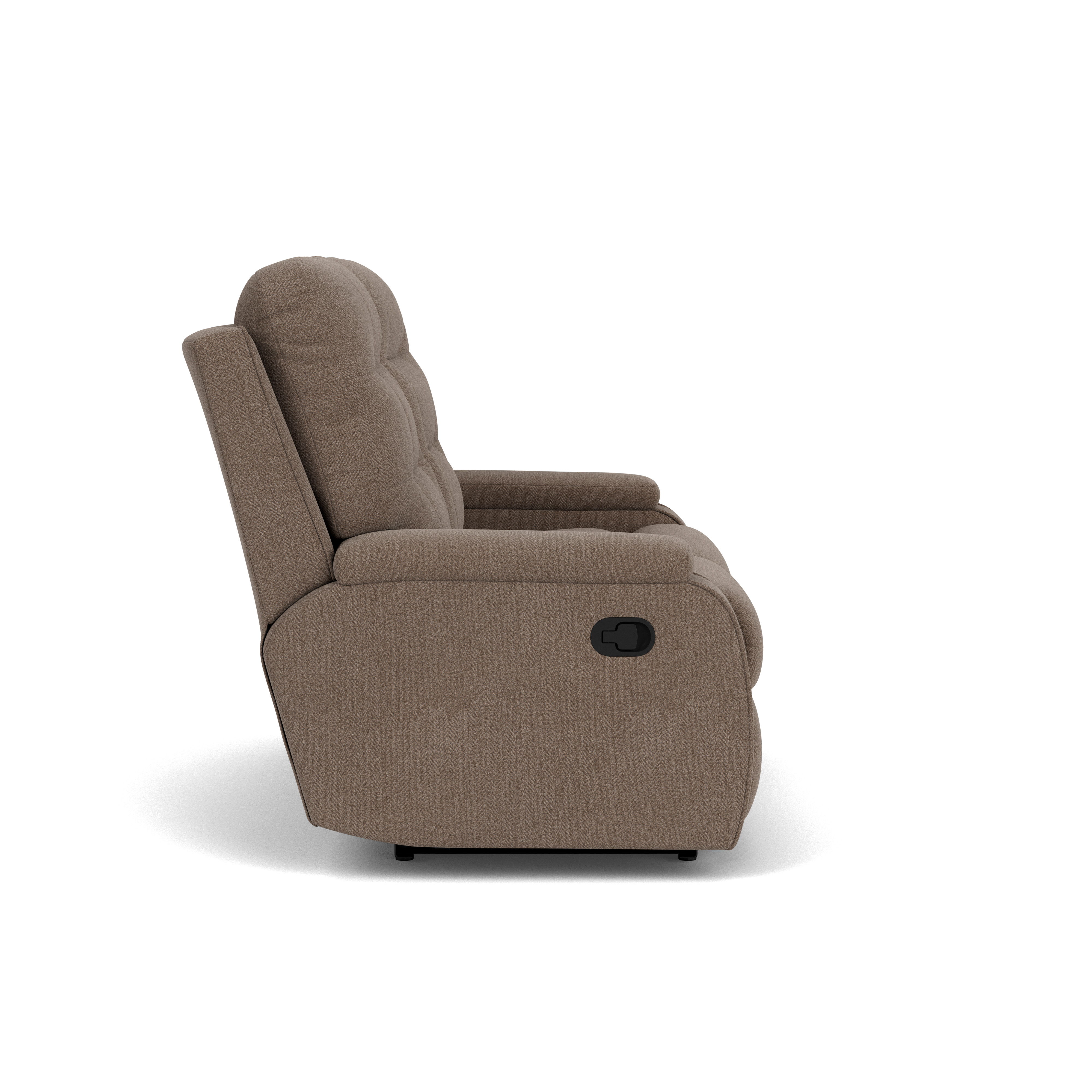 Kerrie - Transitional Fabric Reclining Loveseat, light brown, view 5