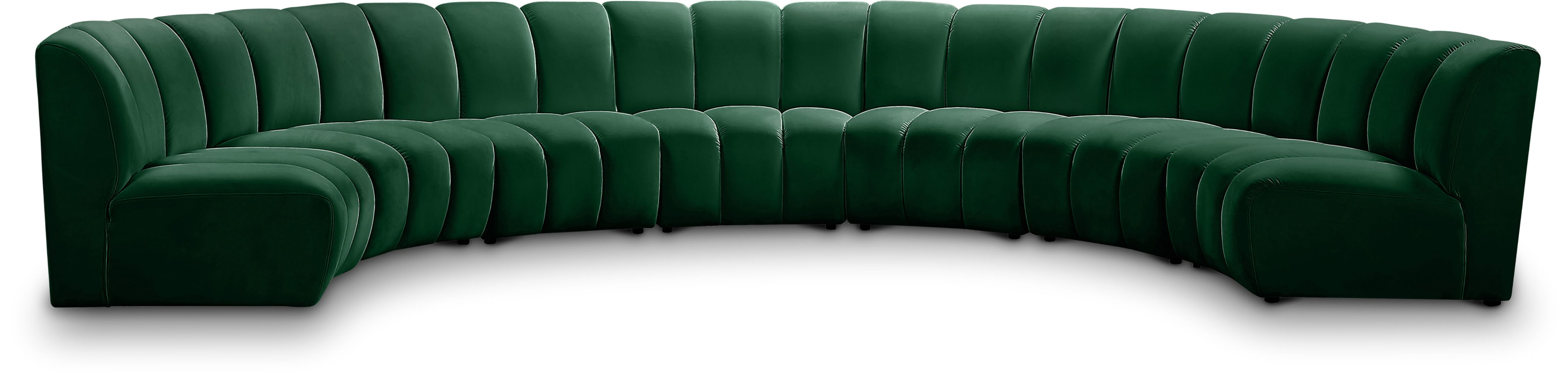 Infinity - 7 Piece Modular Sectional - Fabric - Green