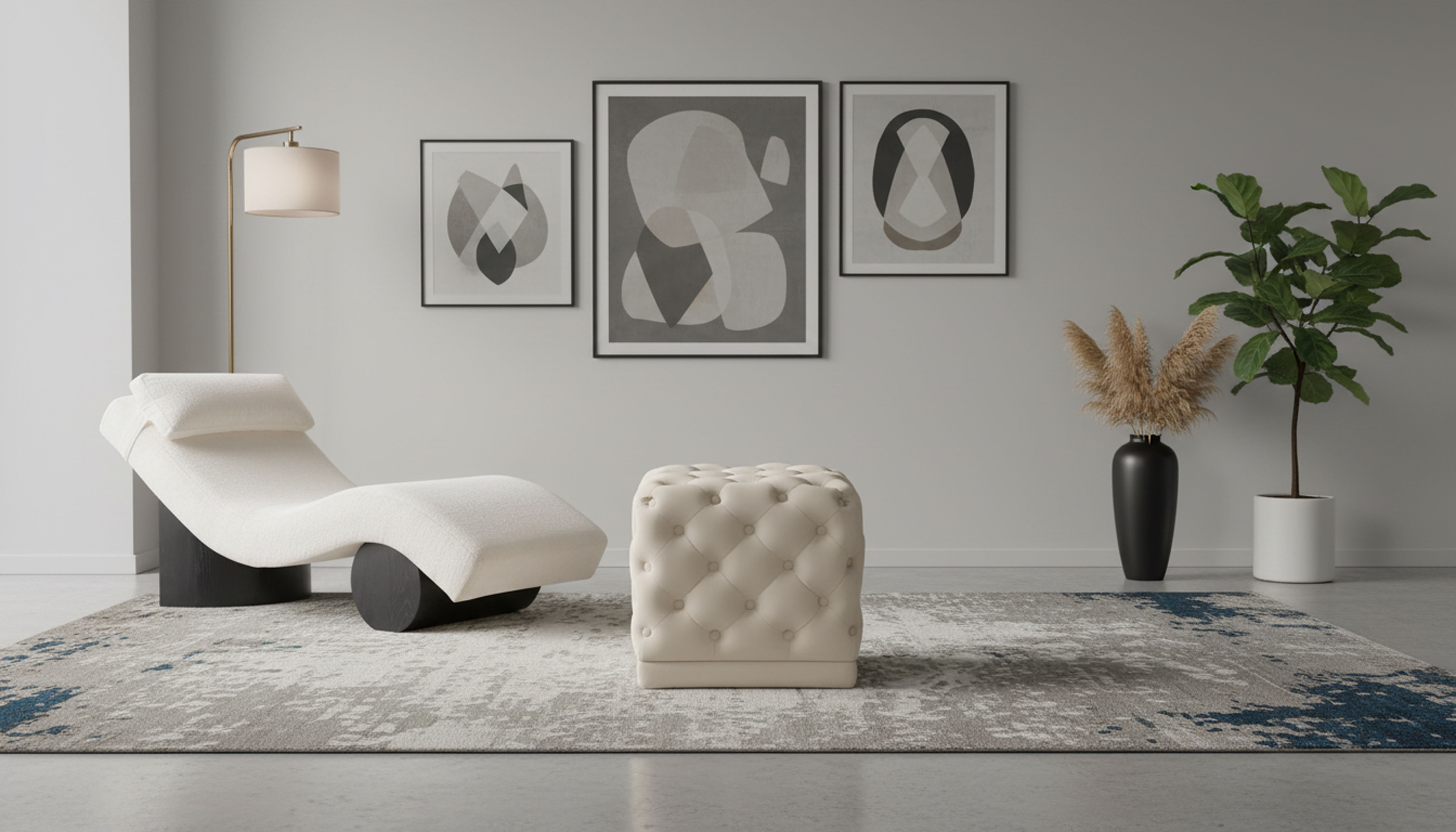 Stella - Ottoman / Stool - Cream