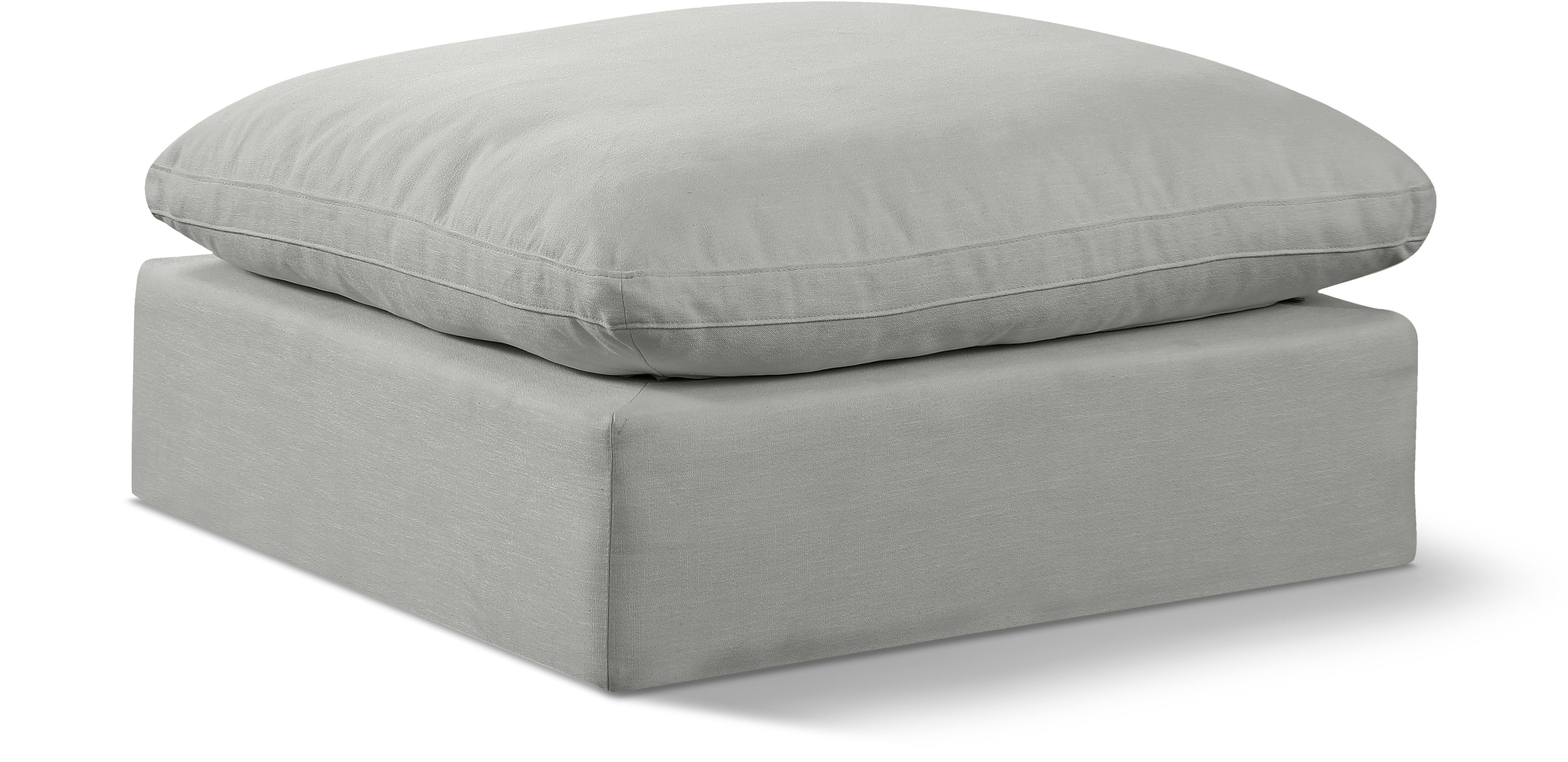 Comfy - Linen Ottoman - Gray