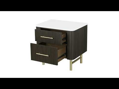 Clayten - Dresser - Marble Top & Espresso, dark brown, view 7