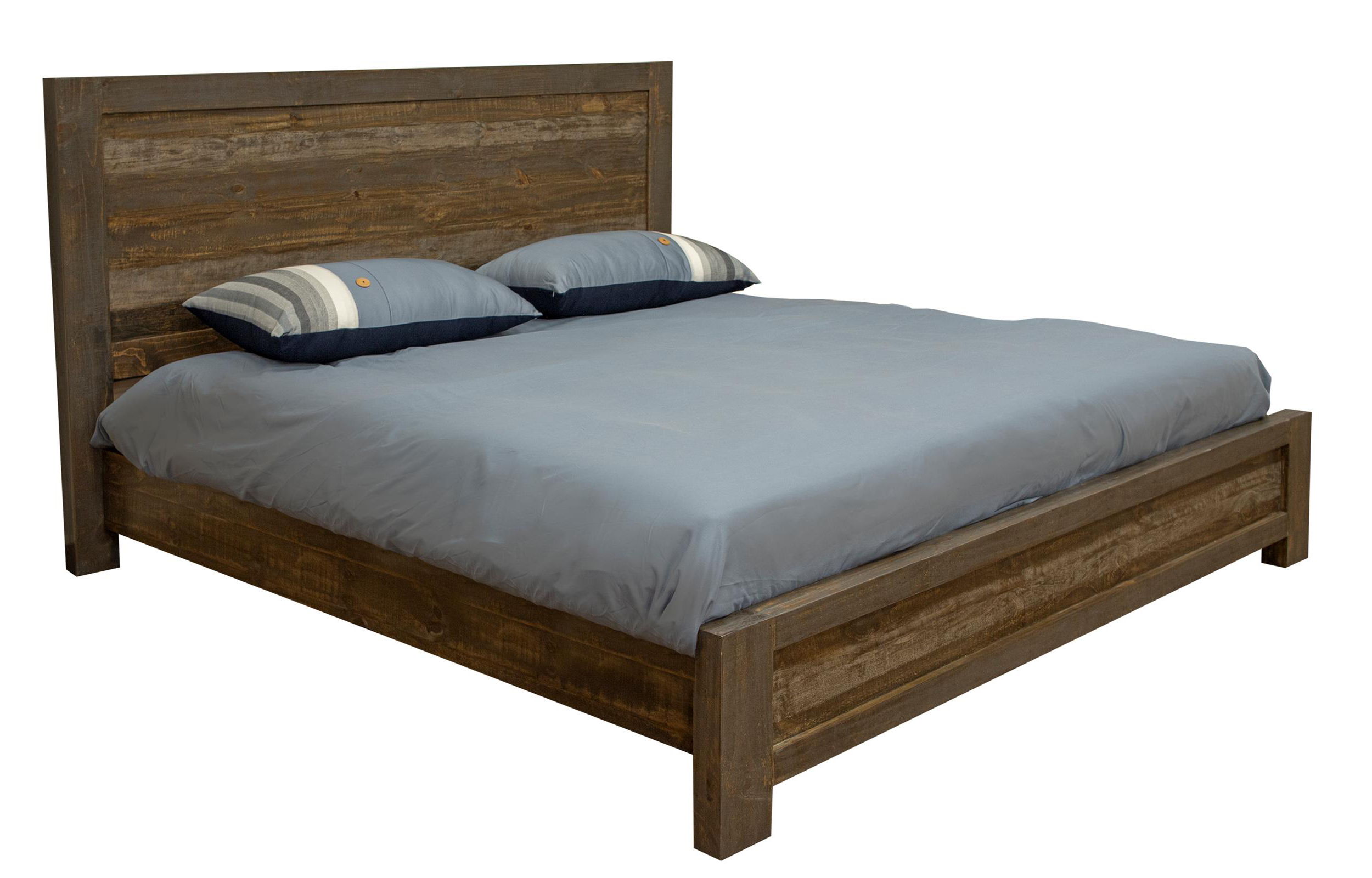 International Furniture Direct Loft Brown - Queen Bed - Dark Brown