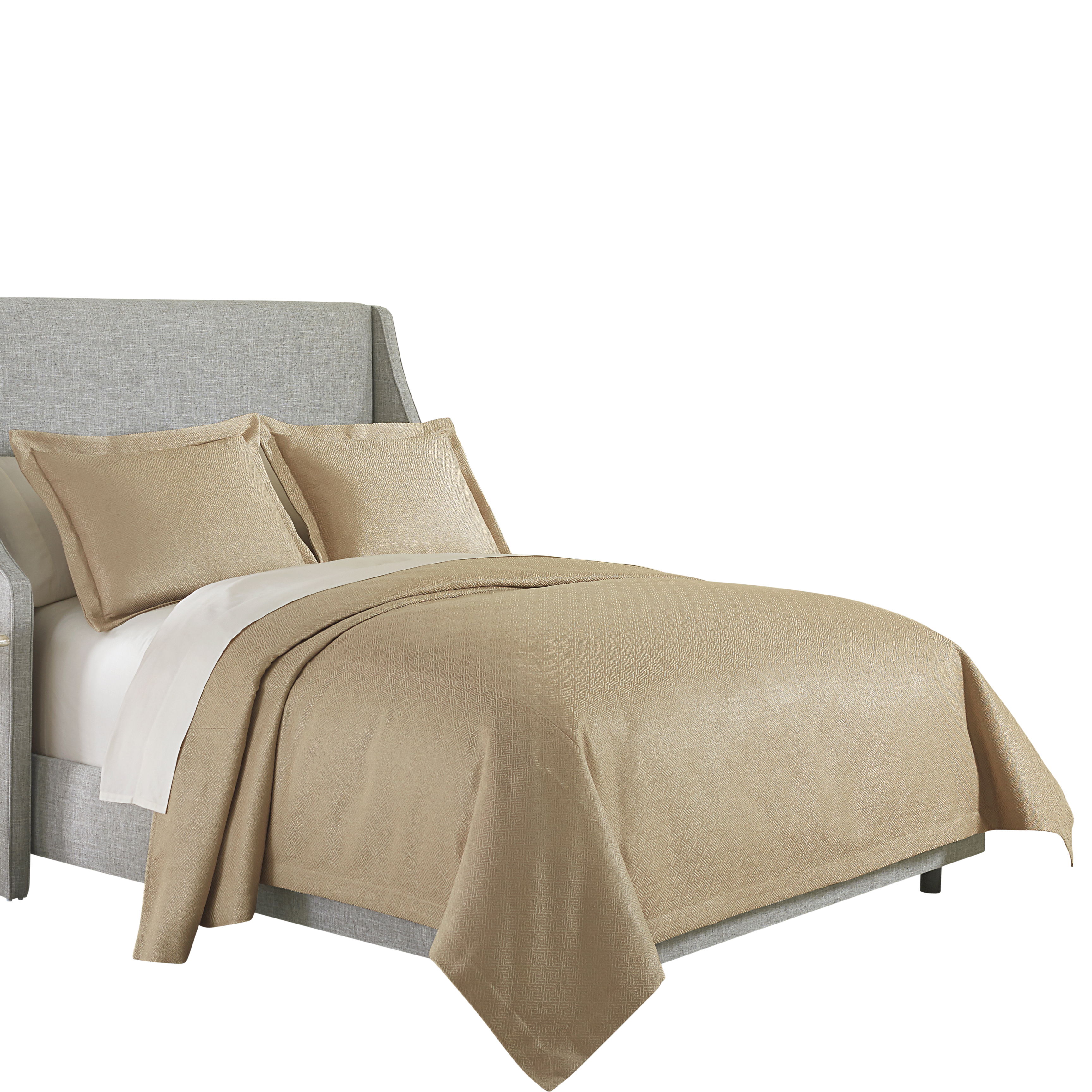 Alton - 3 Piece King Throw with Coverlet Set - Gold Image