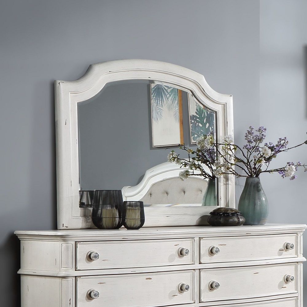 Jaqueline - Mirror - Antique White, white