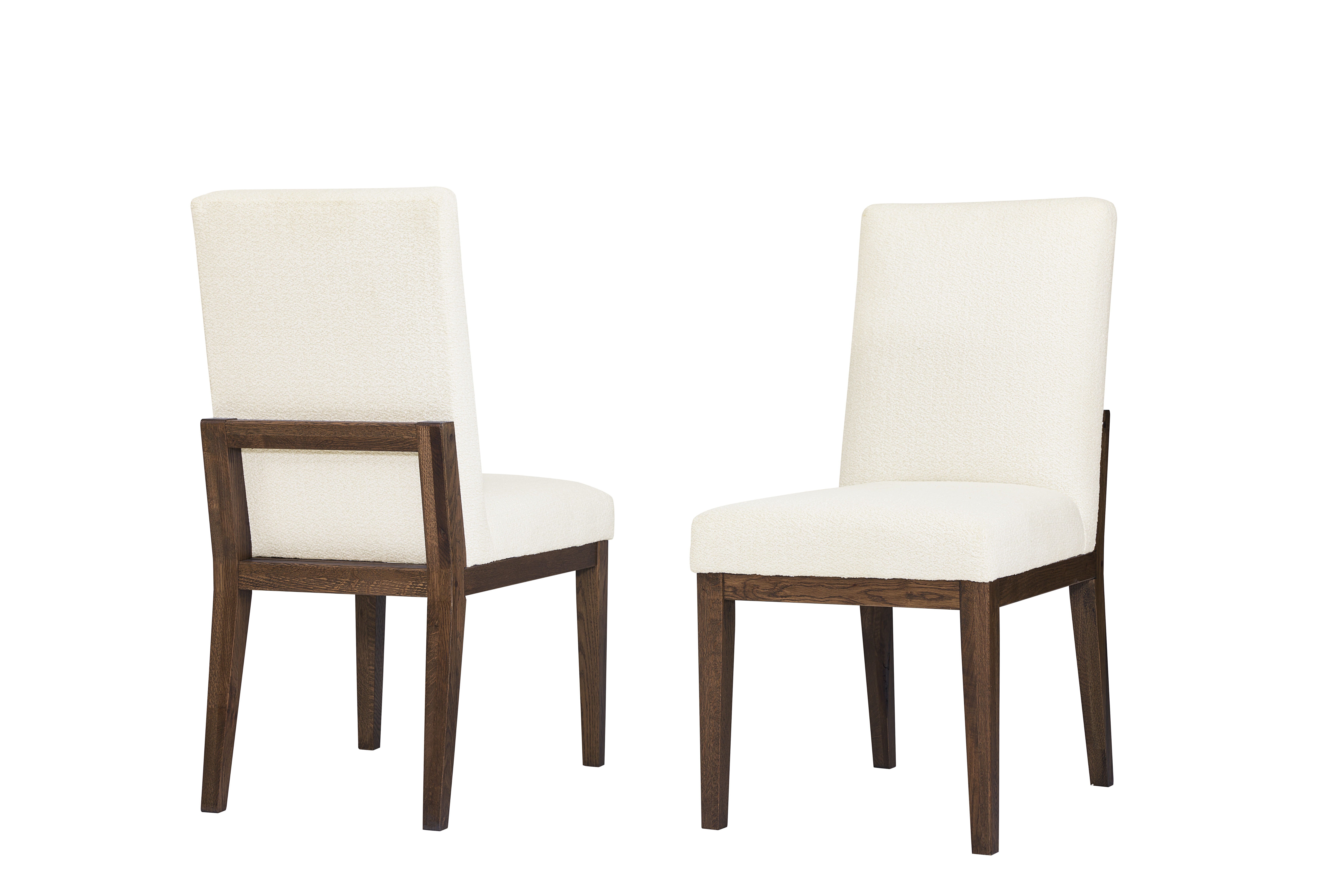 Vaughan-Bassett Dovetail - Upholstered Side Chair - White Fabric - Natural