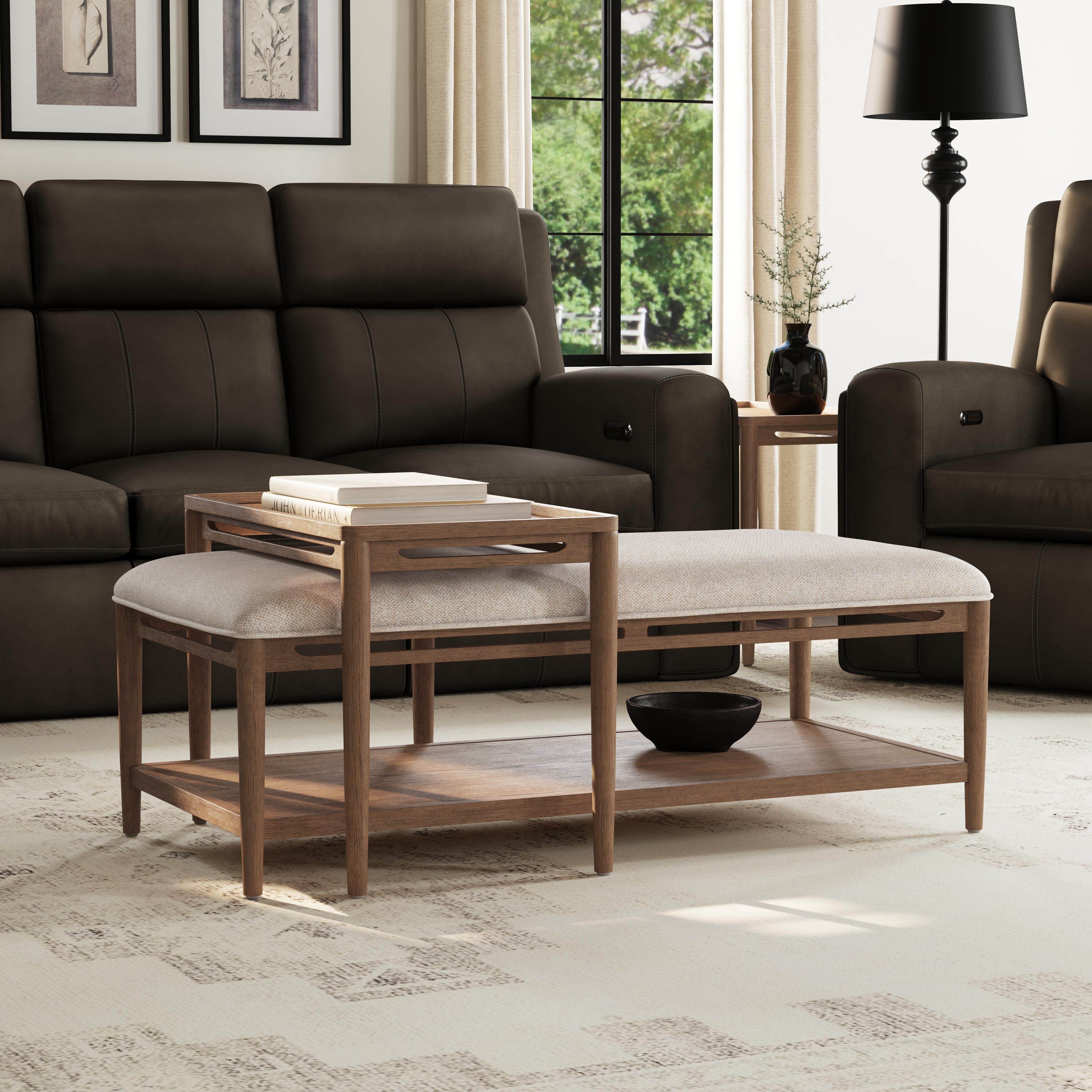Verona - Rectangular Coffee Table - Beige / Dark Brown, beige, view 5